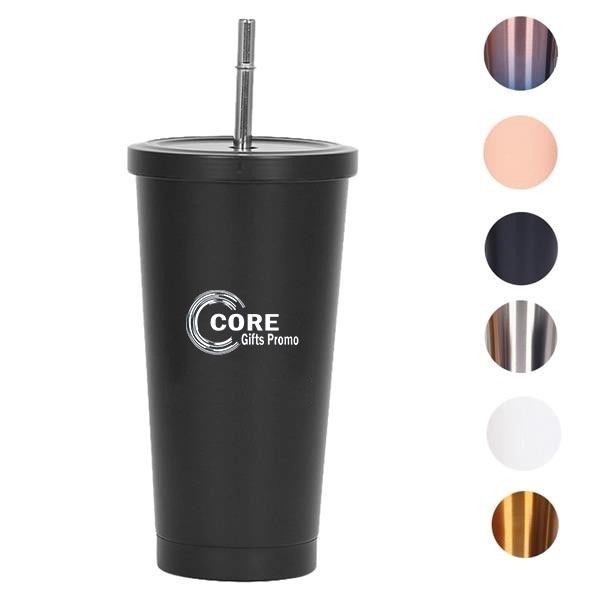 Stainless Steel Straw Thermos Cup 1