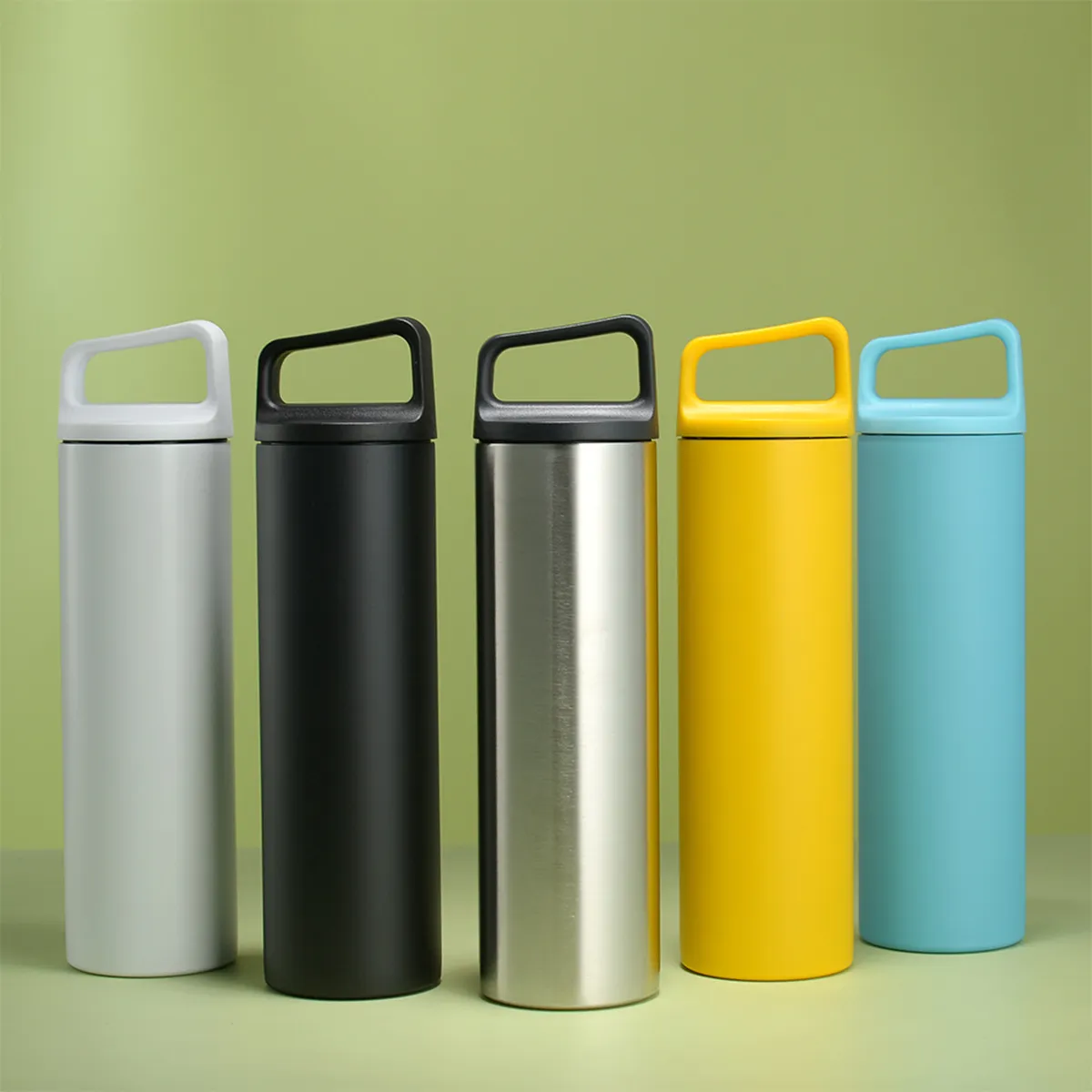 600ml Casual Thermos Cup With Portable Straight 3