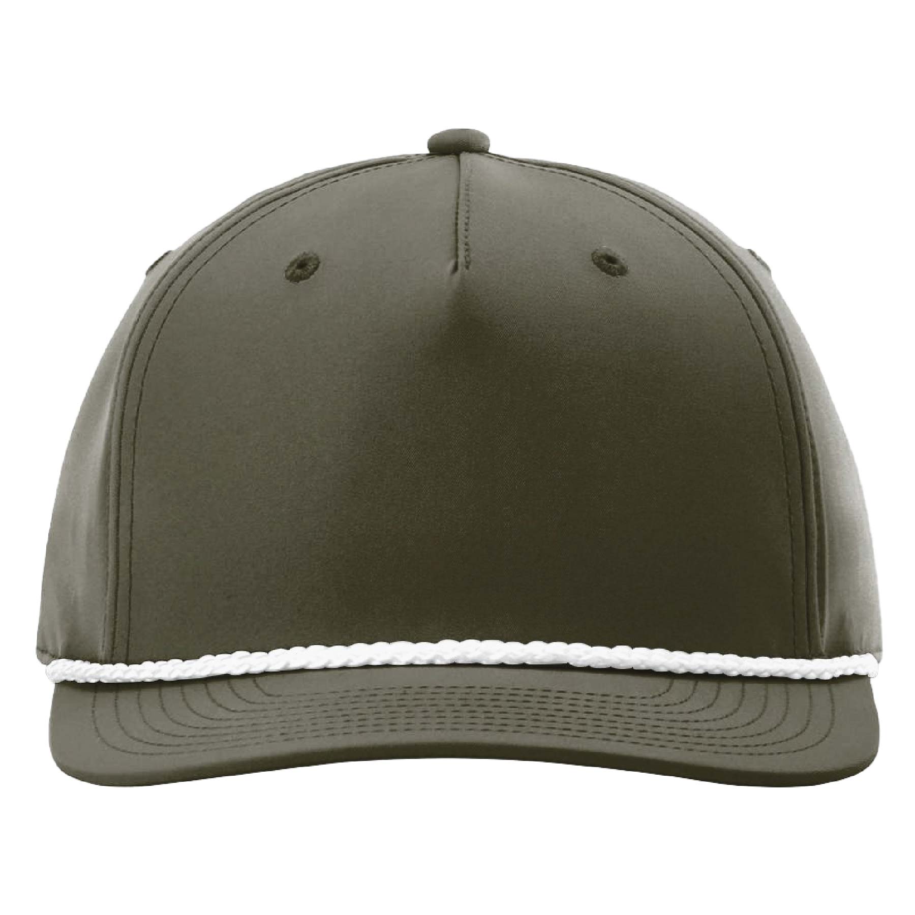Richardson #258 Five Panel Rope Cap w/Leatherette Adhesive Patches or Embroidery 16
