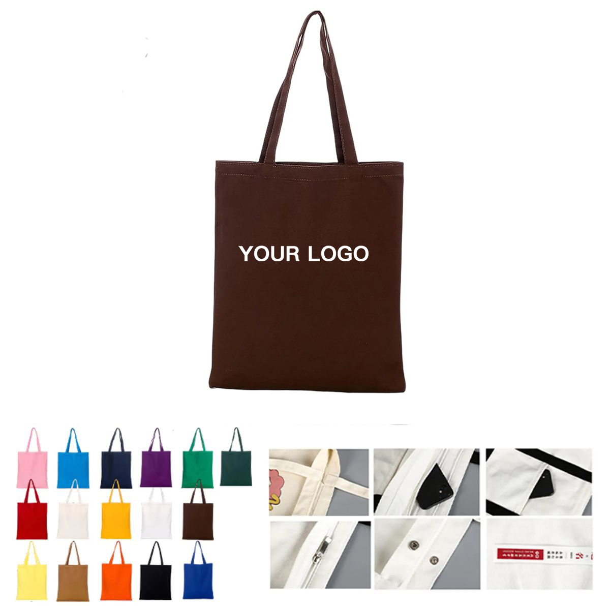 Durable Cotton Canvas Tote for Everyday Errands, custom tote bag with logo imprint 2