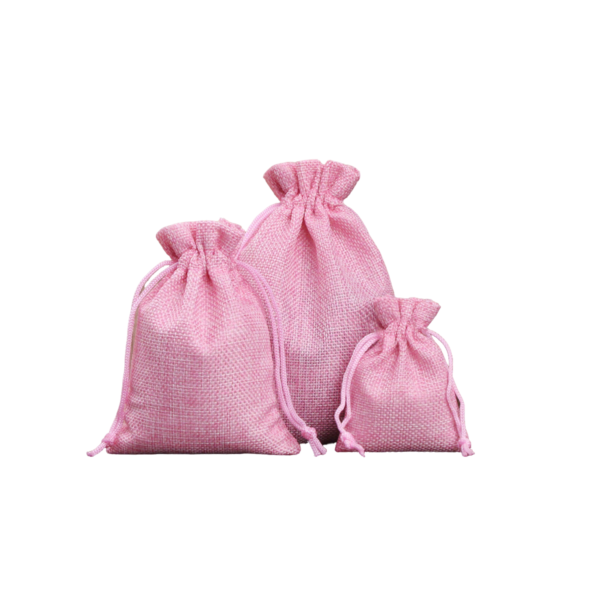 Burlap Drawstring Gift Pouch With Double Knot Closure 17
