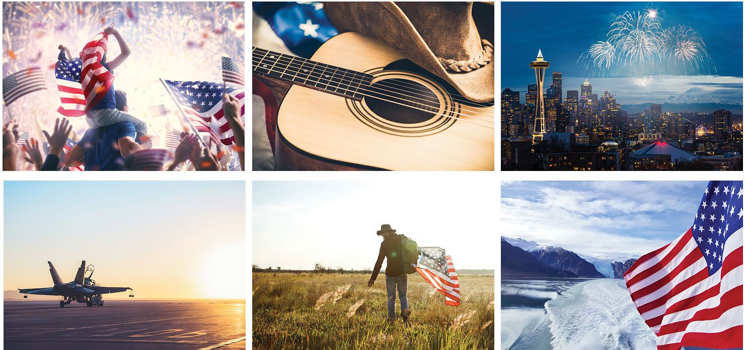 AMERICAN GLORY STAPLED WALL CALENDAR 18