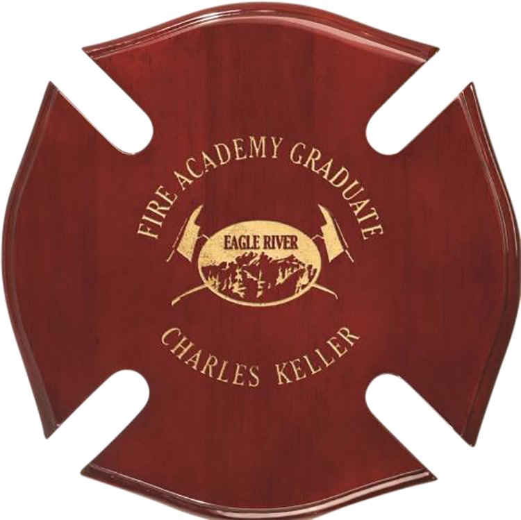 Rosewood Maltese Cross Plaque