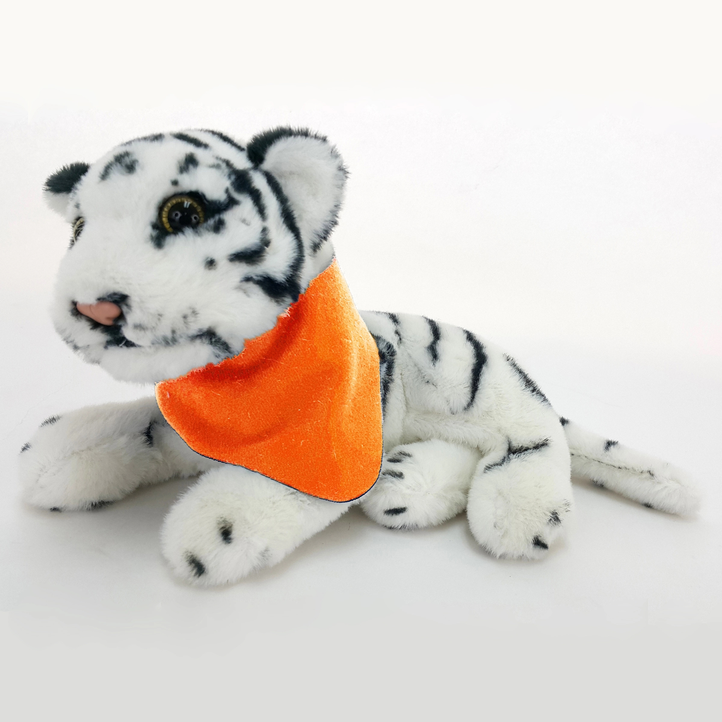 8" Jungle Animals Sitting White Tiger 3
