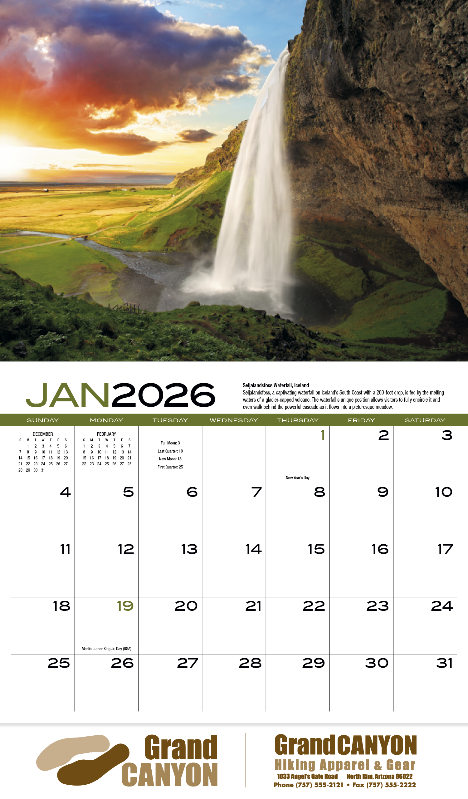 HotLine® Products Earth Appointment Calendar - Stapled 27