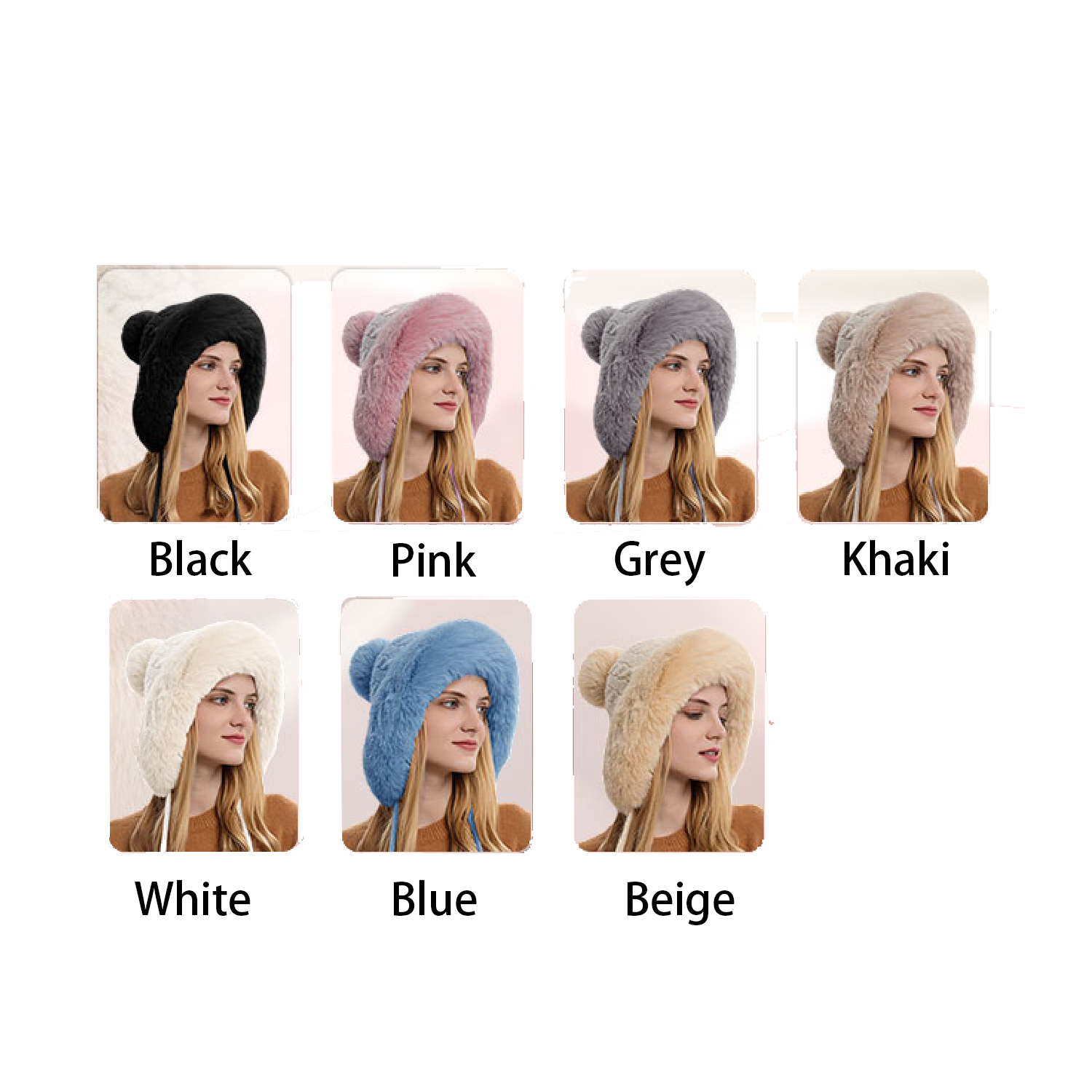 Women Winter Wool Cover Ear Hat 6