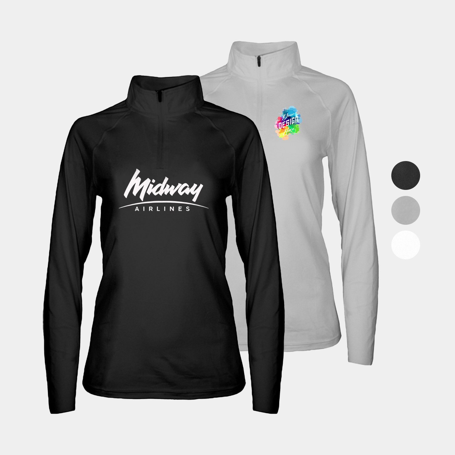 Velvet Jersey Women's Moisture Wicking 1/4 Zip Pullover 2