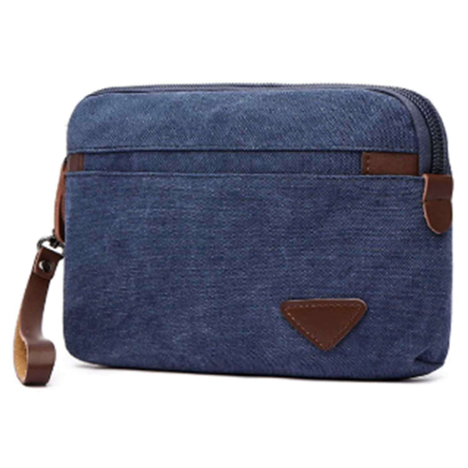 Men's Canvas Casual Zipper Wristlet Clutch Bag 5