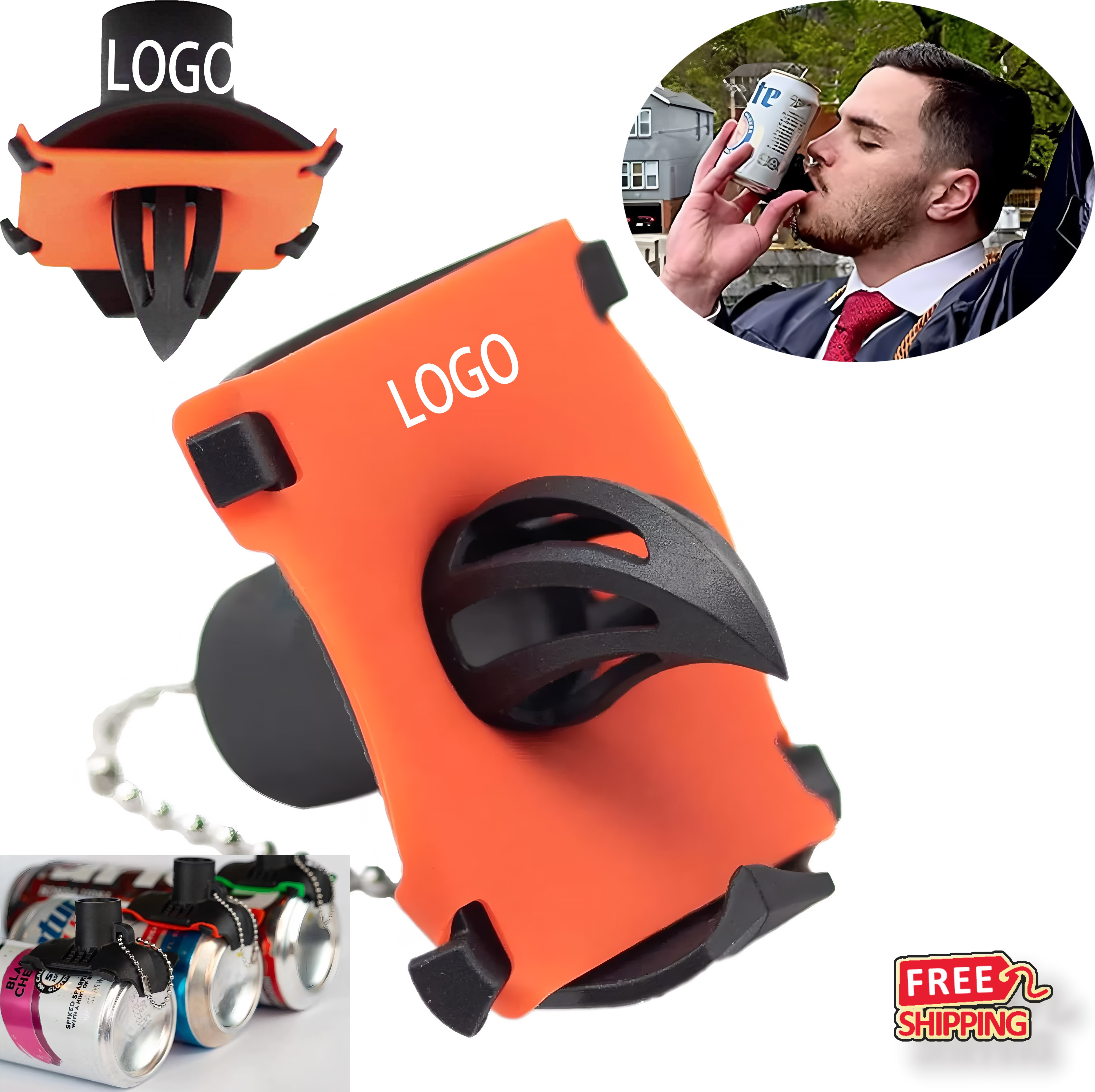 Custom Shotgun Tool with Funnel - No Spill Drinking Gadget for Parties Gifts 1