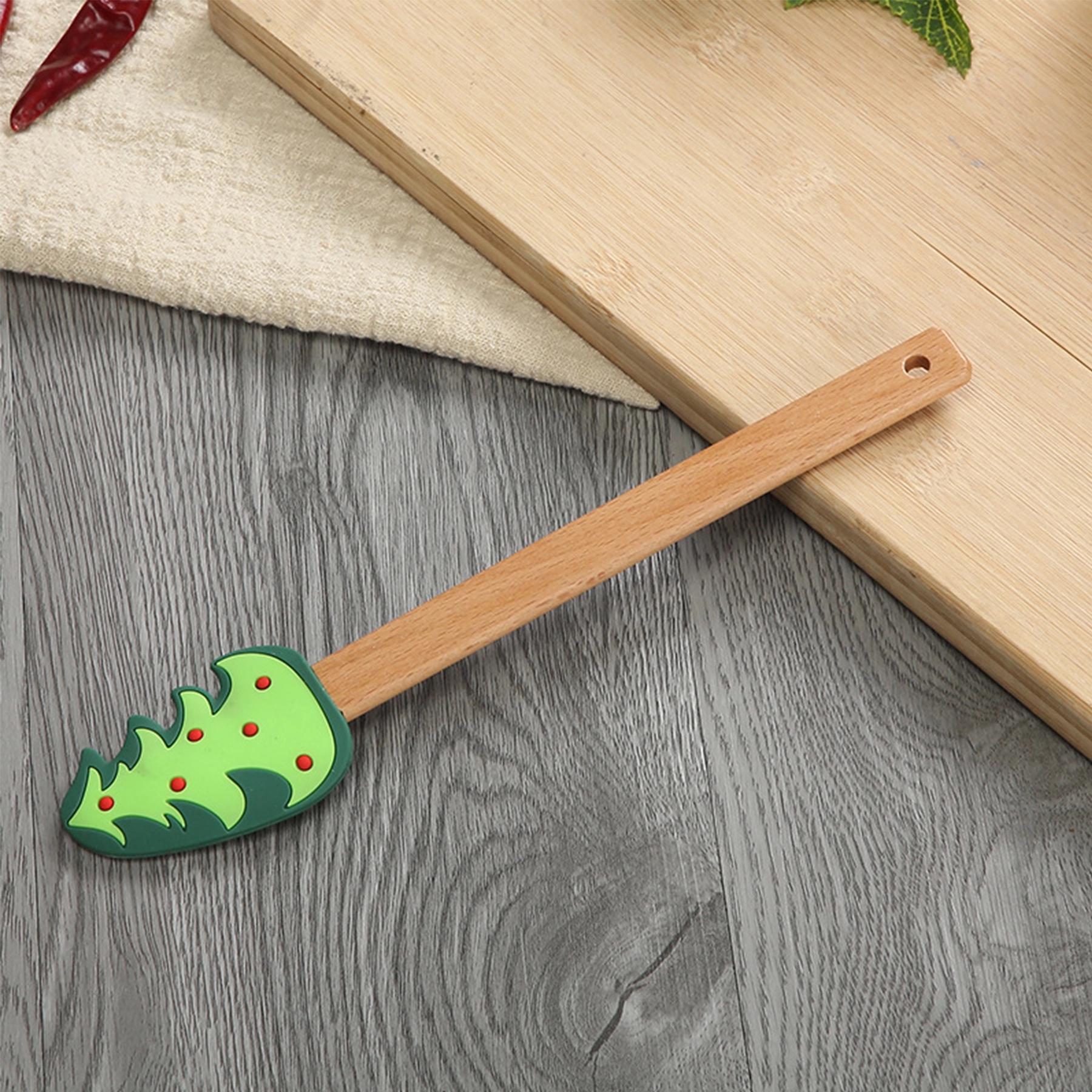 Xmas Christmas Silicone Rubber Spatula Set 7