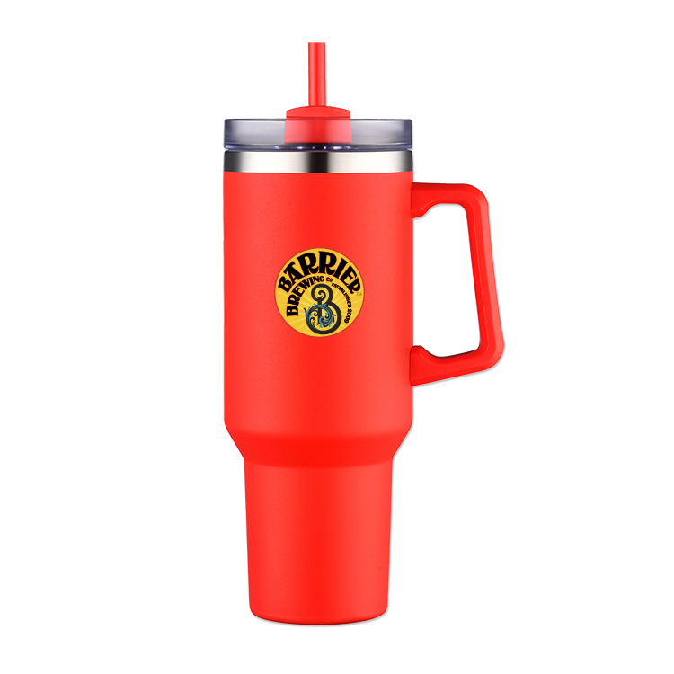 40 Oz. Travel Mug with Handle & Straw 2