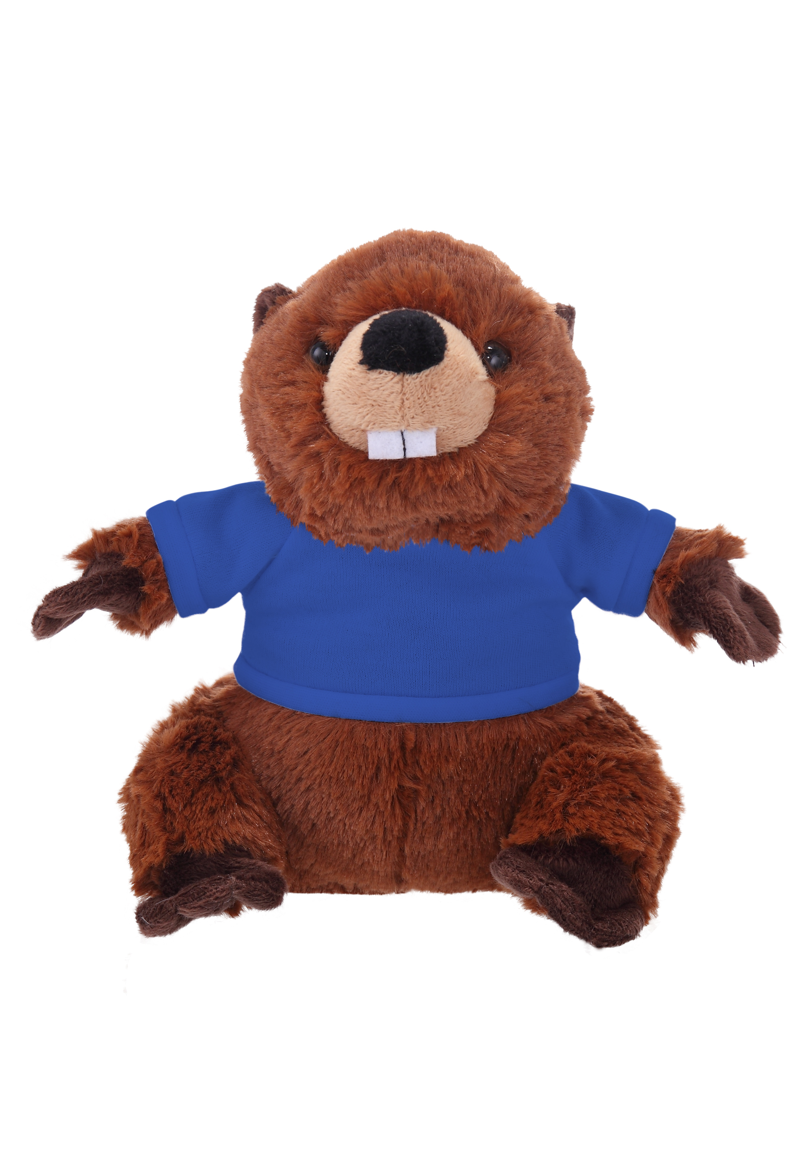 Soft Plush Sitting Beaver wearing a T-Shirt 9