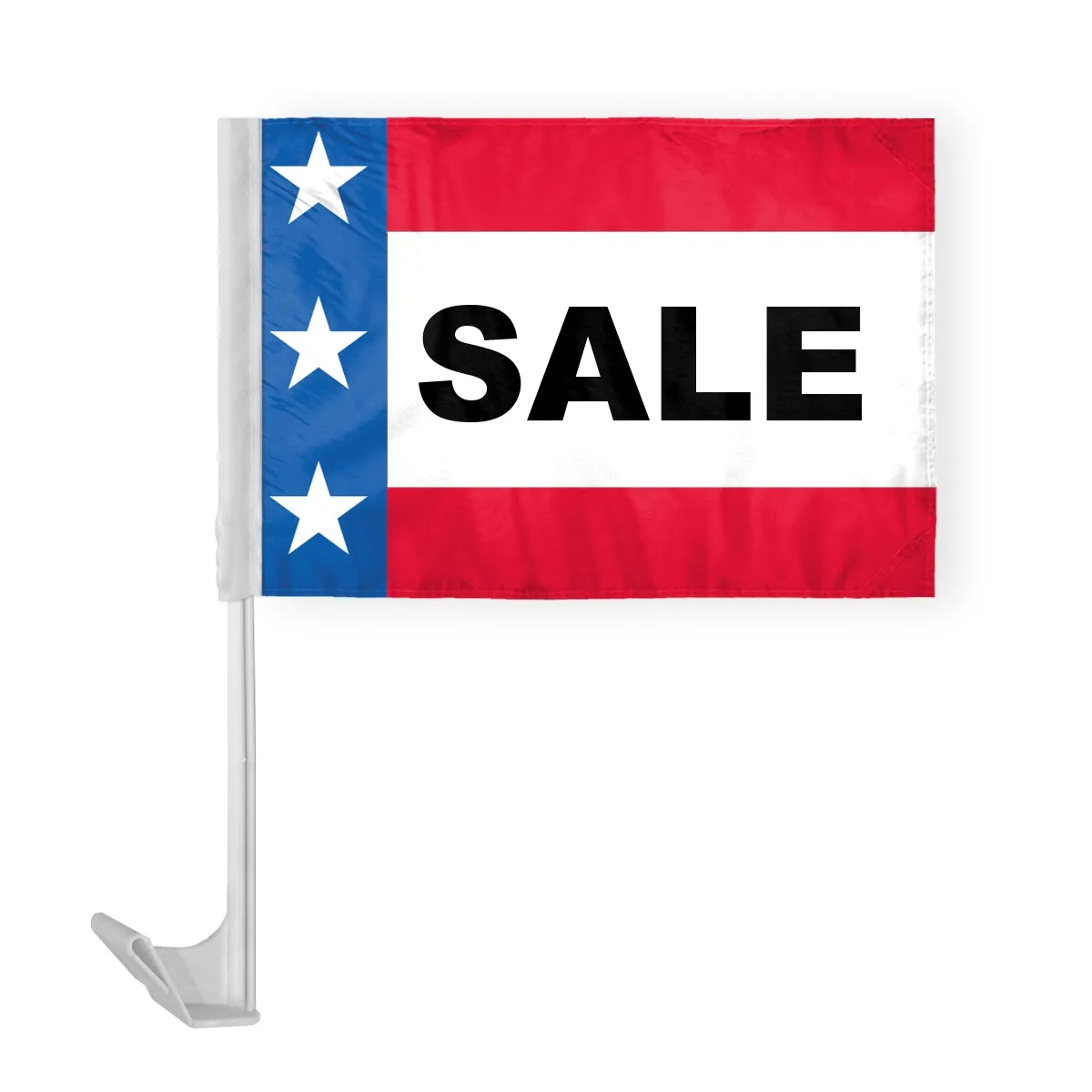 12" x 16" Patriotic Message Car Flag - wPoly 2
