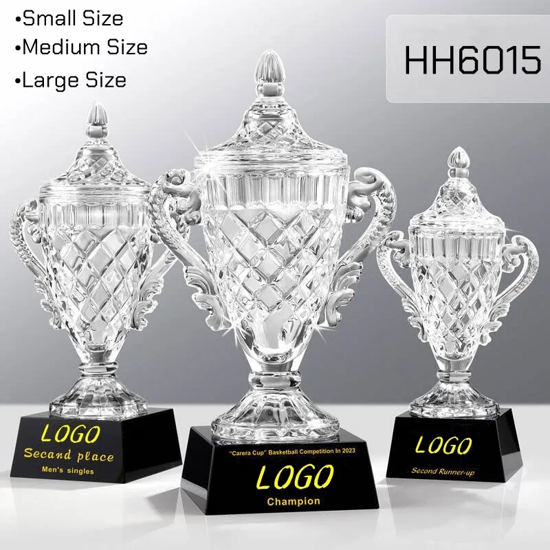 Factory Supply Crystal Trophy Cup Award Champion Winner 3