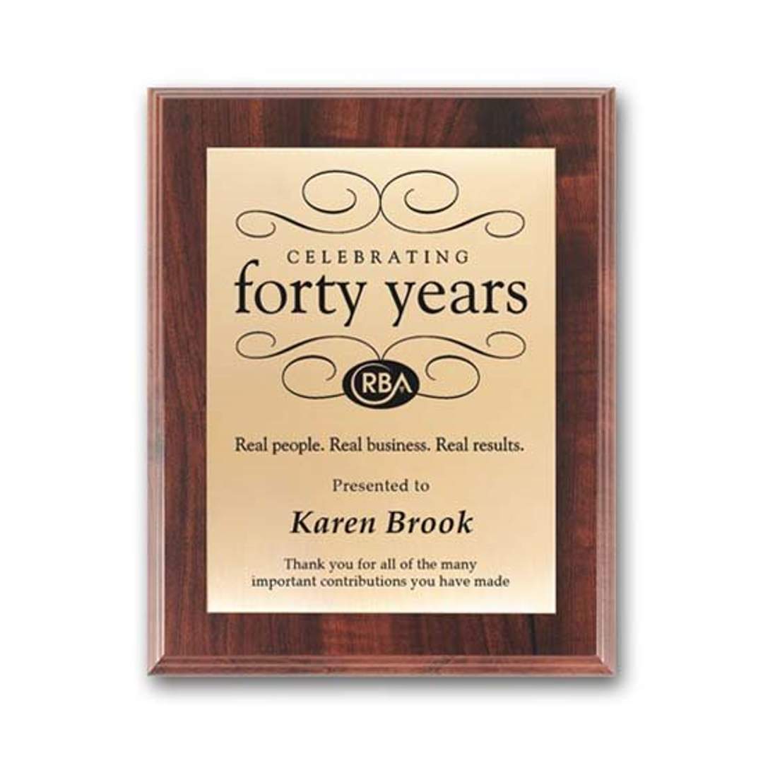 Screenprint Brass - Walnut Finish 4