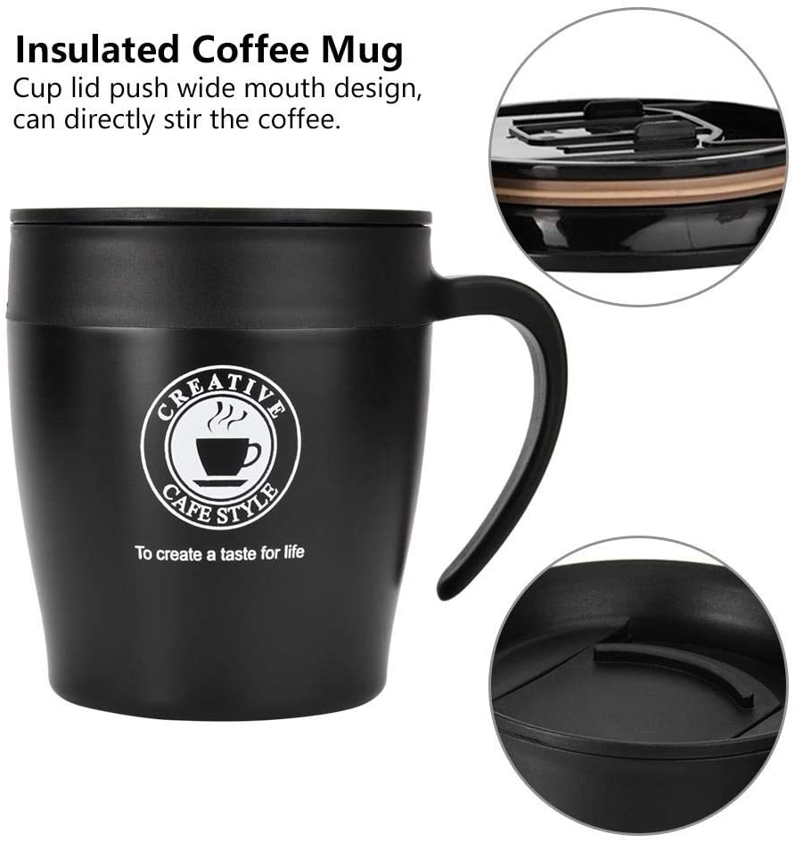 Insulated Stainless Steel Coffee Mug W/ Spoon and Lid for Office/Travel---11 OZ 3