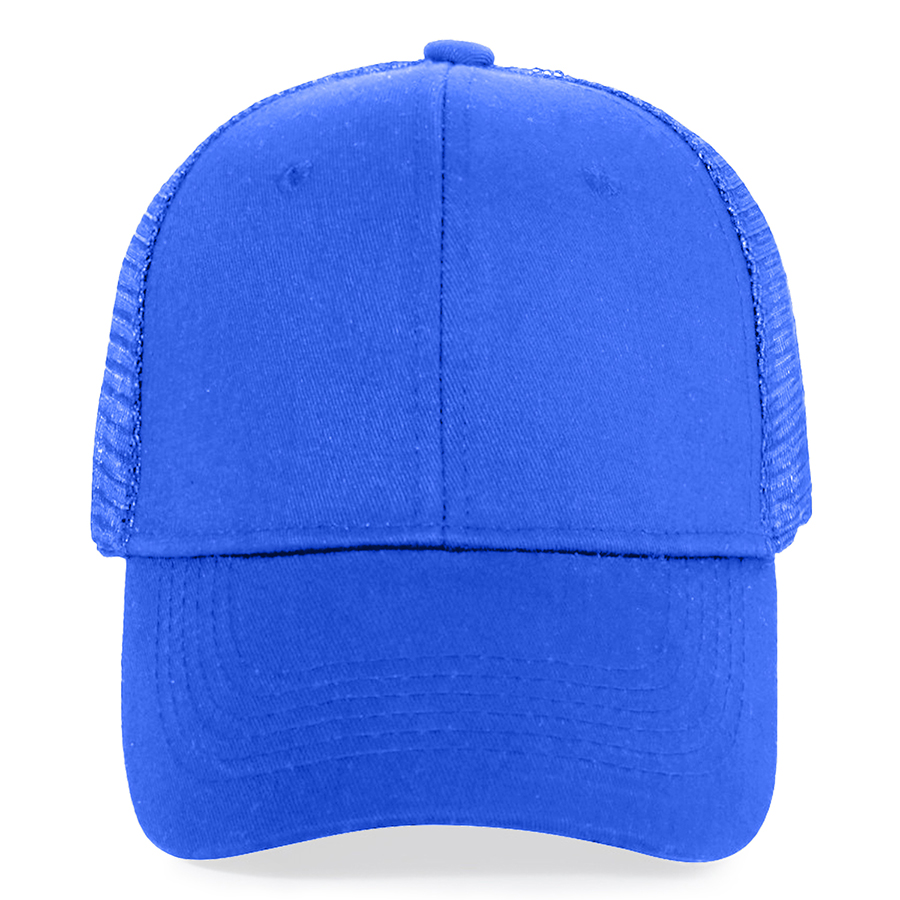 Stock Solid Color Cotton 6-Panel Trucker Cap 9