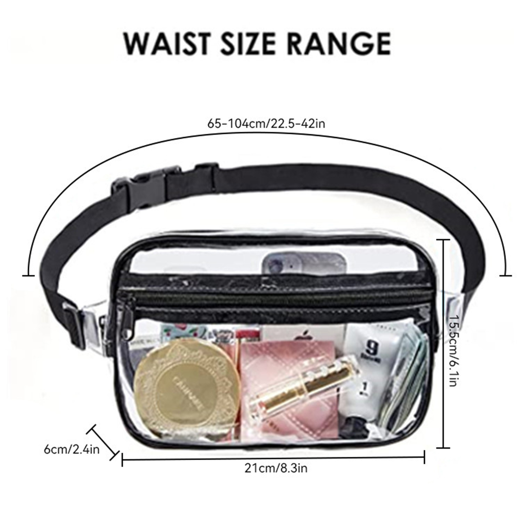 Lightweight Clear Fanny Pack 3