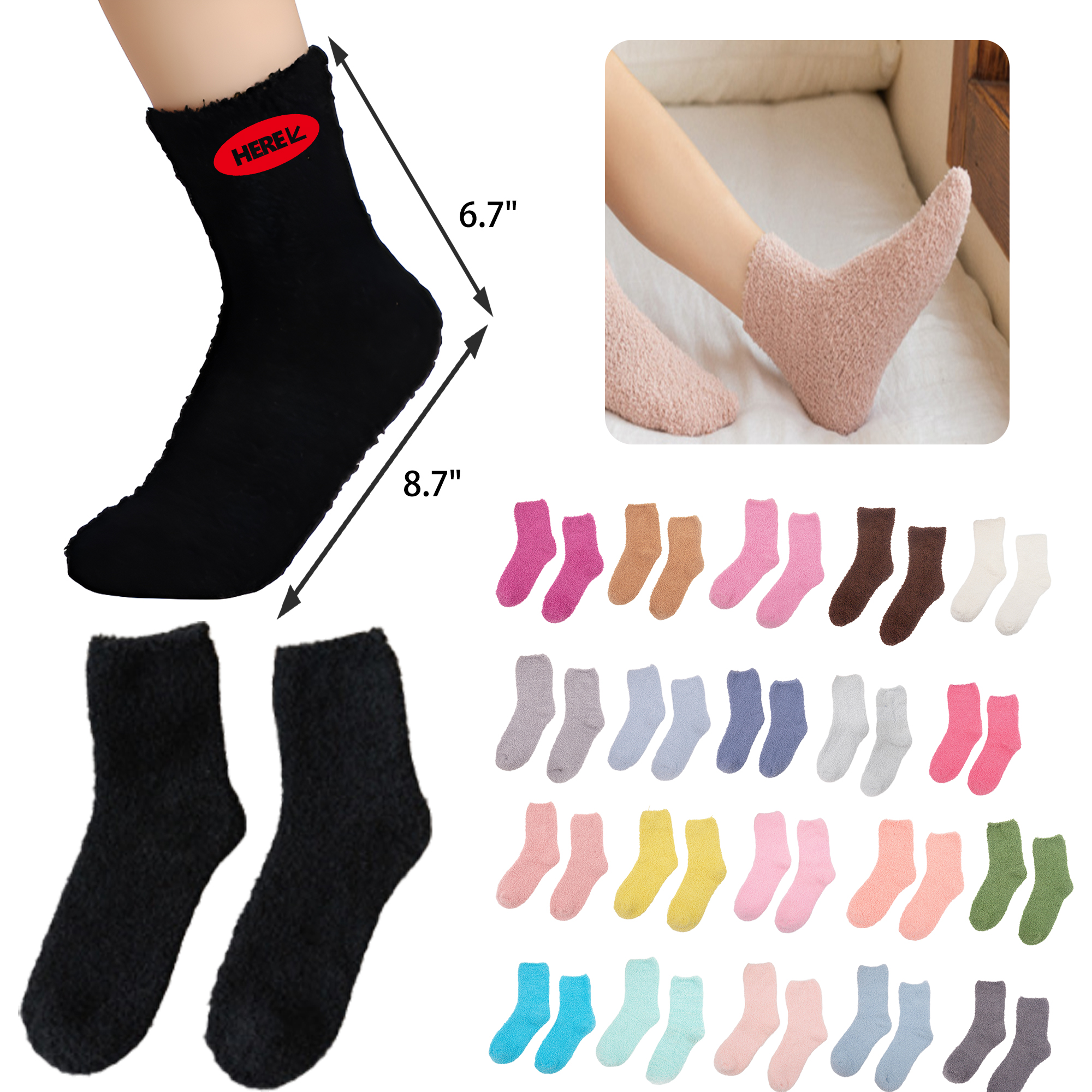Comfortable Home Warm Coral Fleece Socks 7