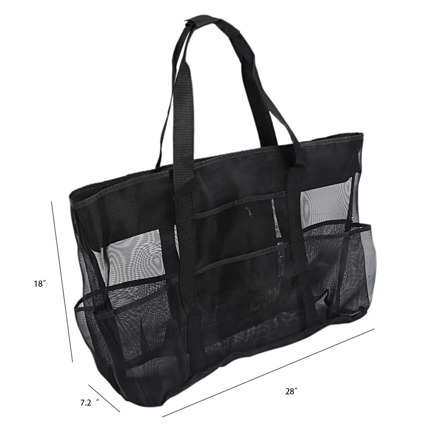 Beach Bag With Zipper Pockets Ideal, custom tote bag with logo imprint 3