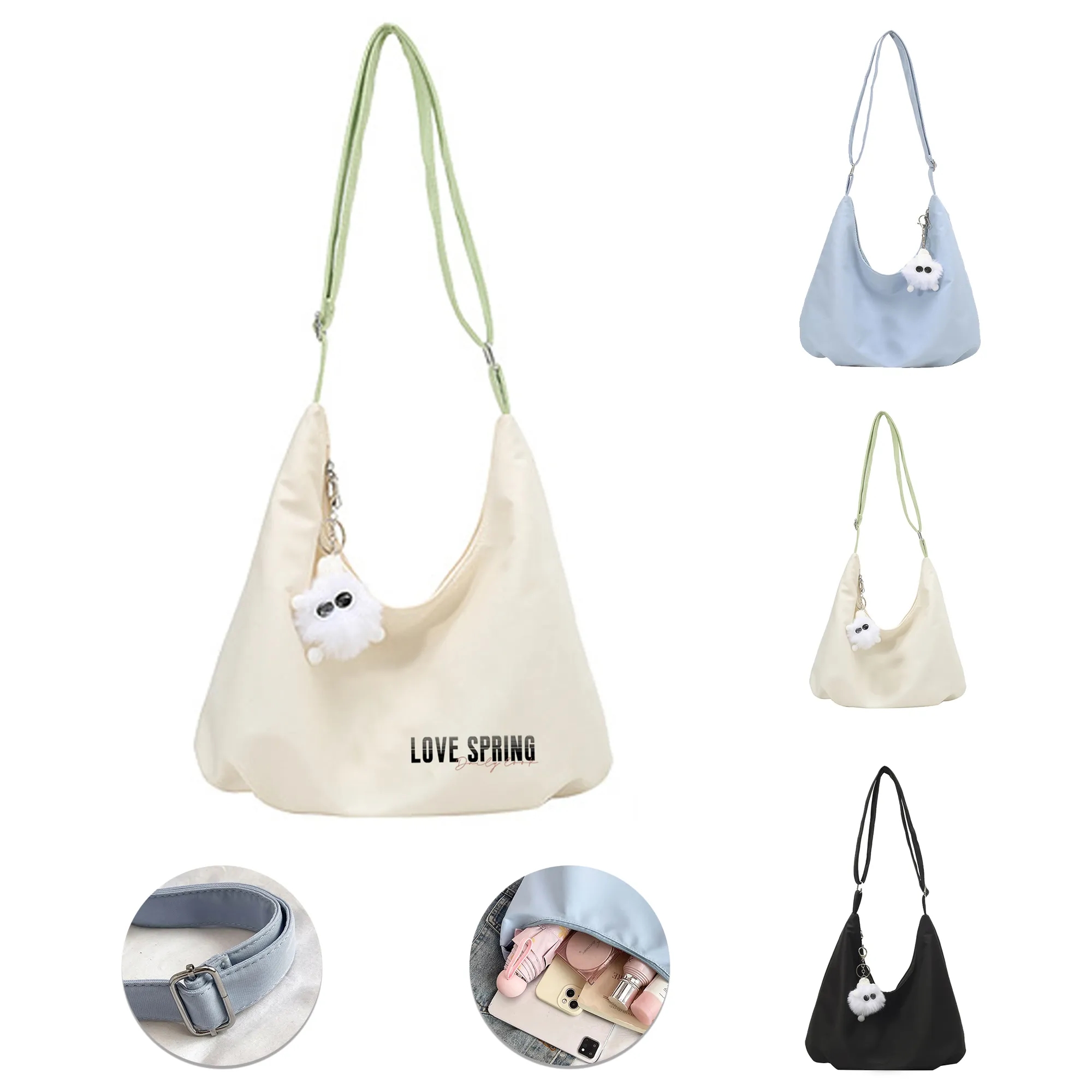 Tote Bag Shopping Grocery Canvas Crossbody Hobo Handbag