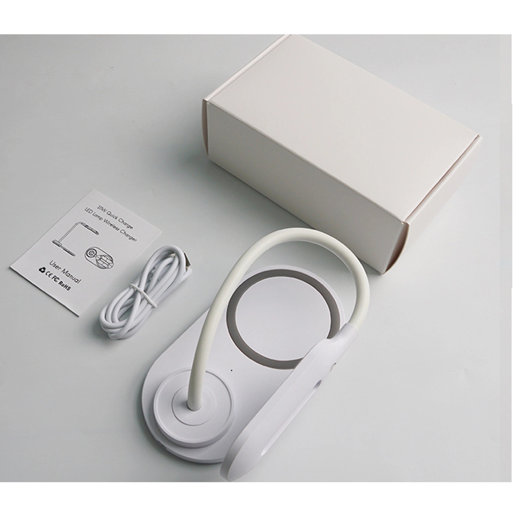 3 Steps dimmable Desk Lamp with Wireless Charging 8