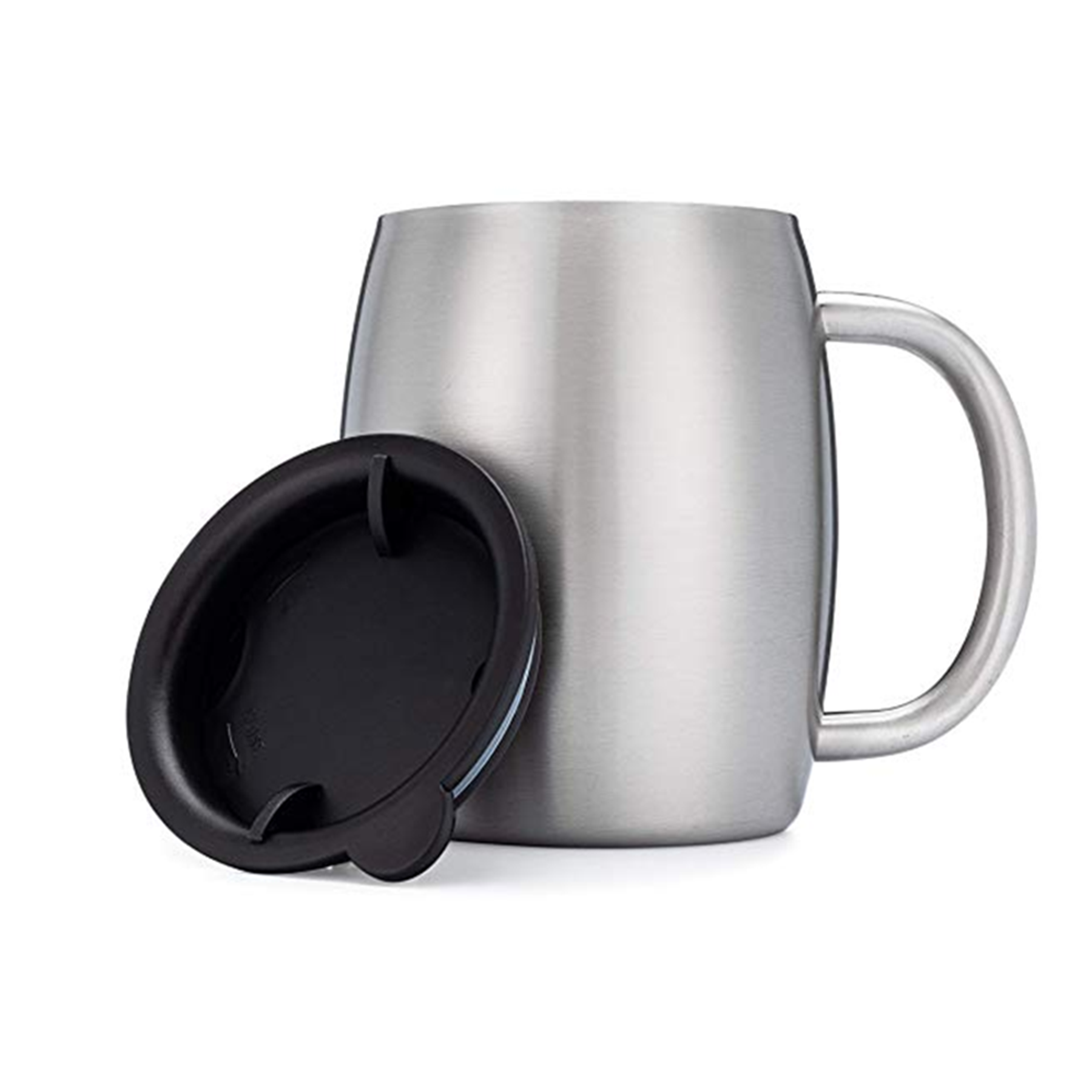 14 Oz. Double Wall Beer Mug With Lid & Handle 13