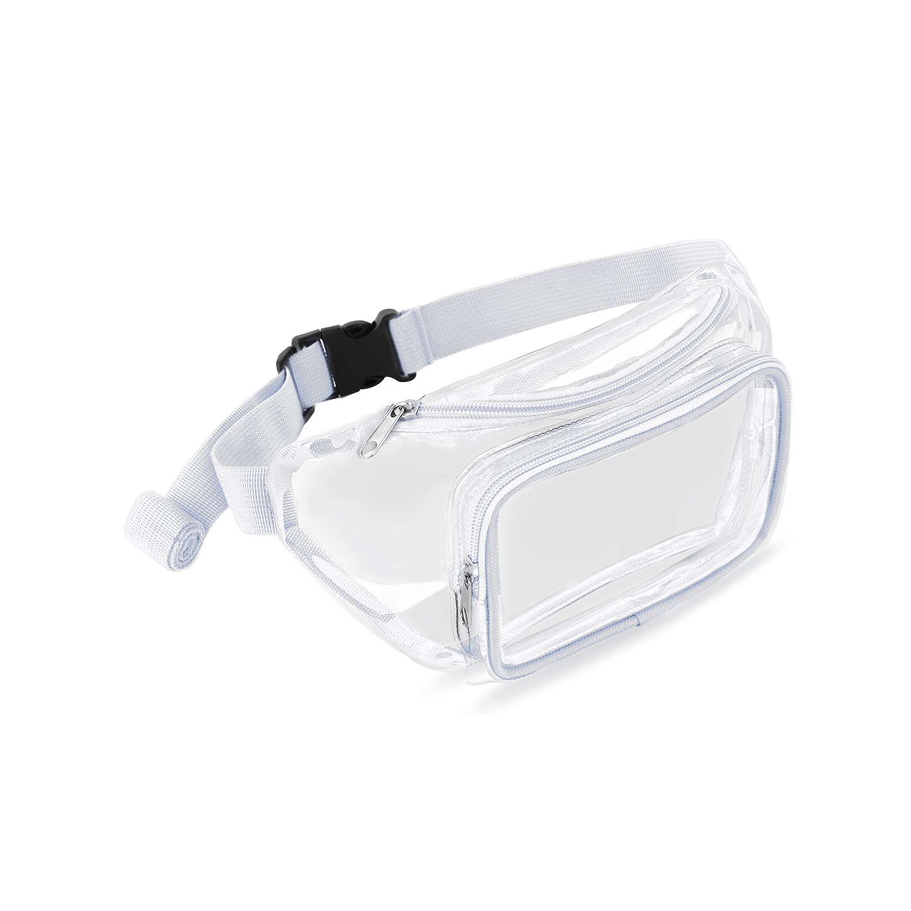 Unisex PVC Clear Fanny Pack With 2 Pockets 2