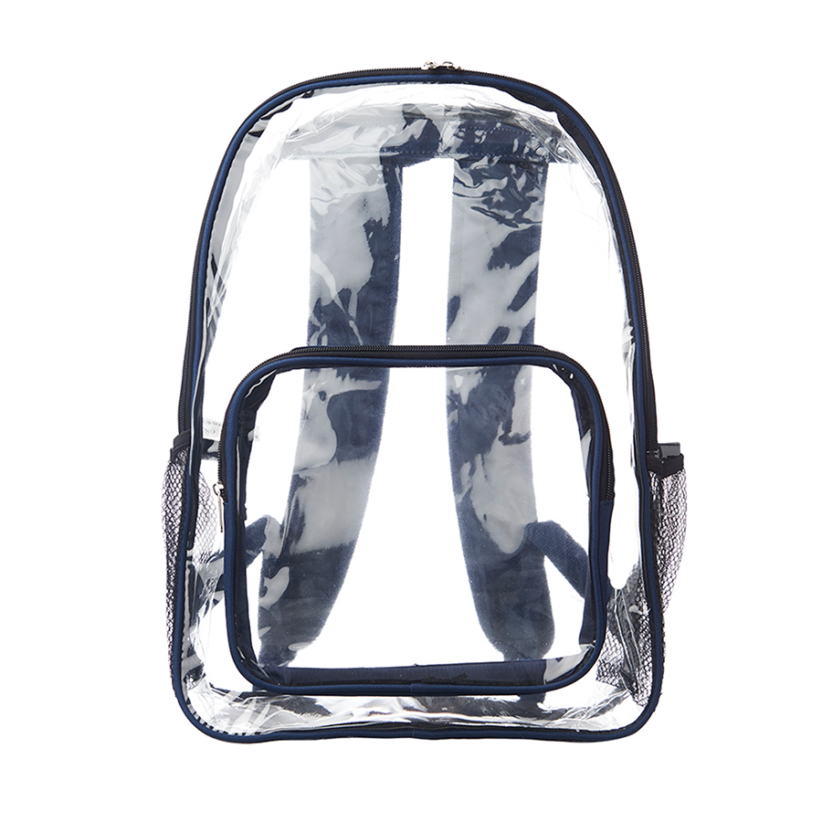 Clear PVC Backpack w/ Front Pocket - 13"W x 18"H 4