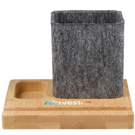 Recycled Felt & Bamboo Pen Holder 24