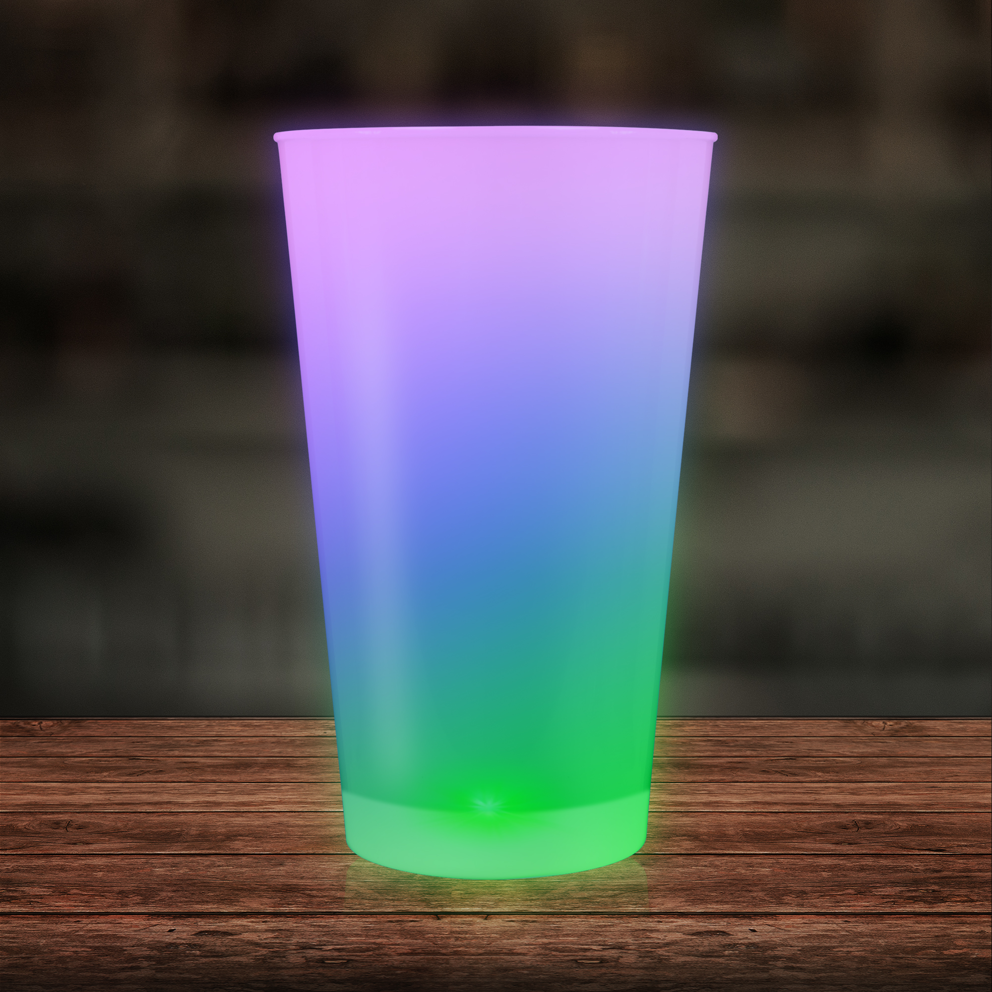 Multi Color LED Light Up Glow Neon Look 16 oz Pint Glass(Pad Print) 29