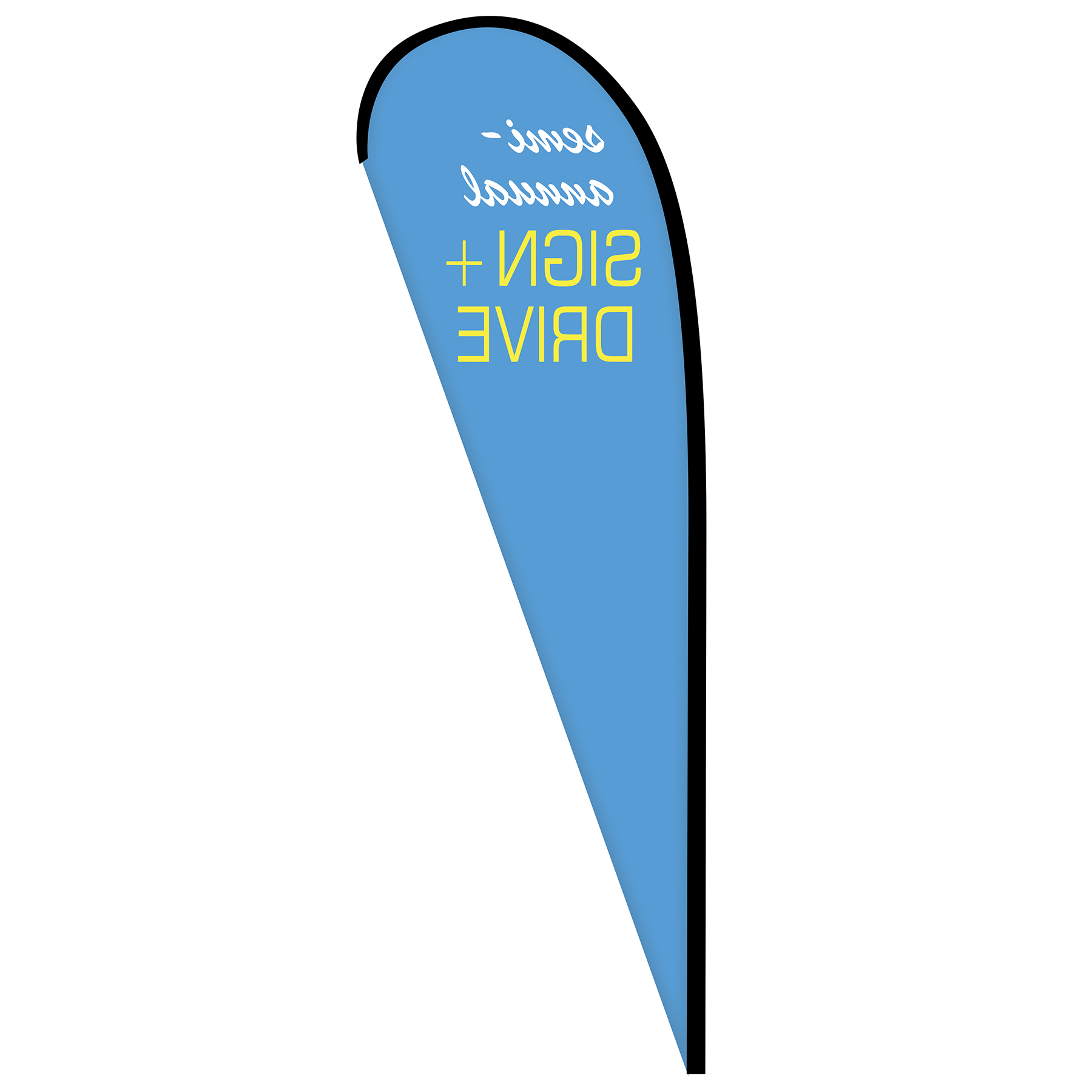 10' Single Reverse Custom Portable Teardrop Banner 18
