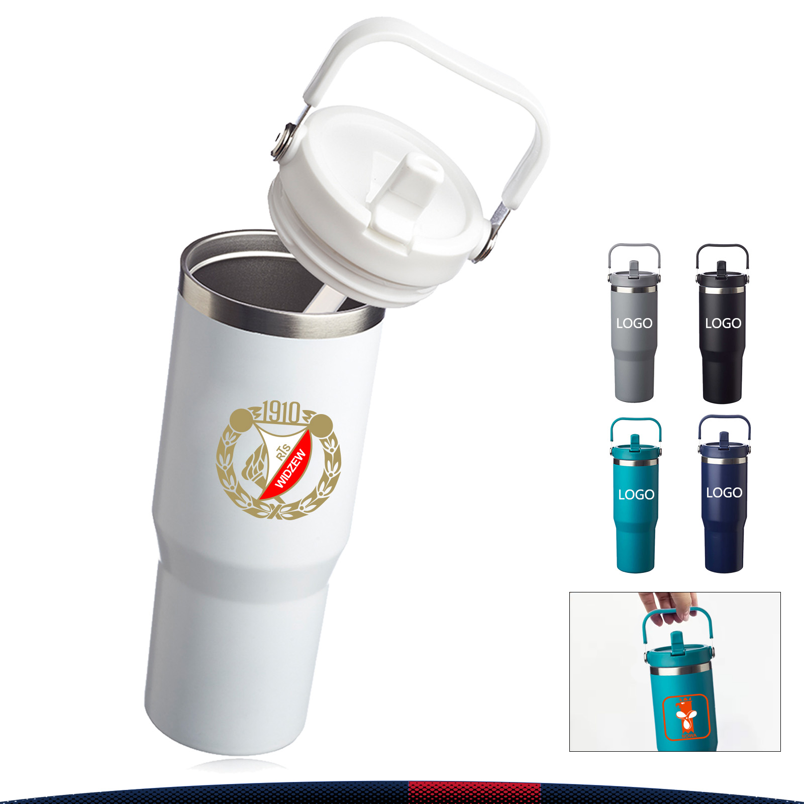 30 oz. Portable Stainless Steel Travel Mug 7