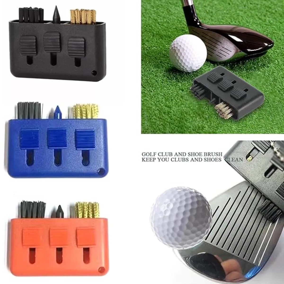 Custom 3-in-1 Golf Slot Cleaning Brush 3