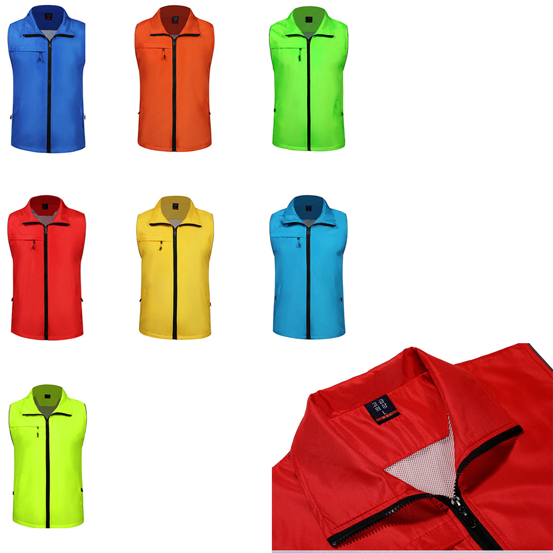 Adult Volunteer Vest Zipper Workwear Waistcoat 2