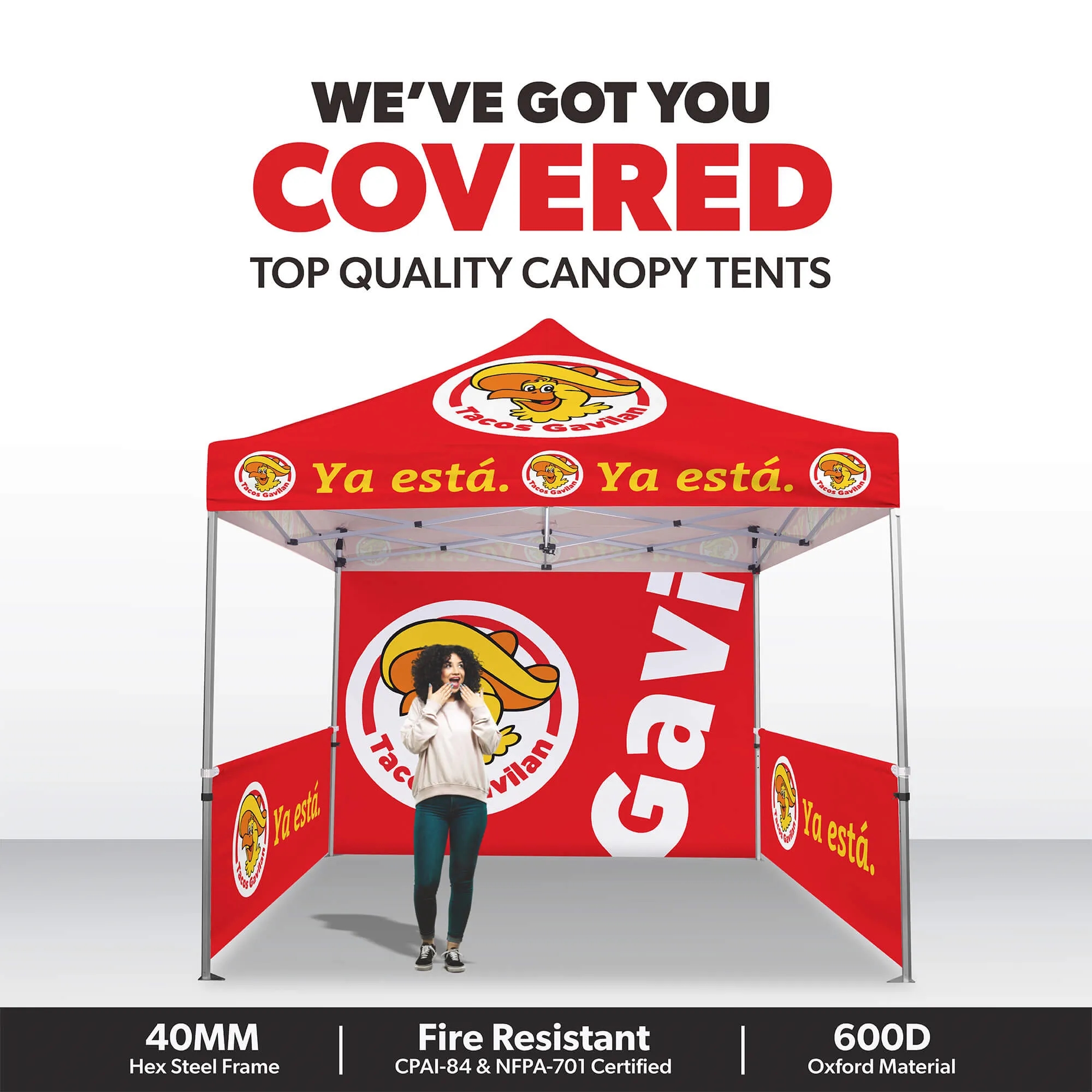 10ft x 10ft Custom Canopy Tent - Everyday Gold Package 3