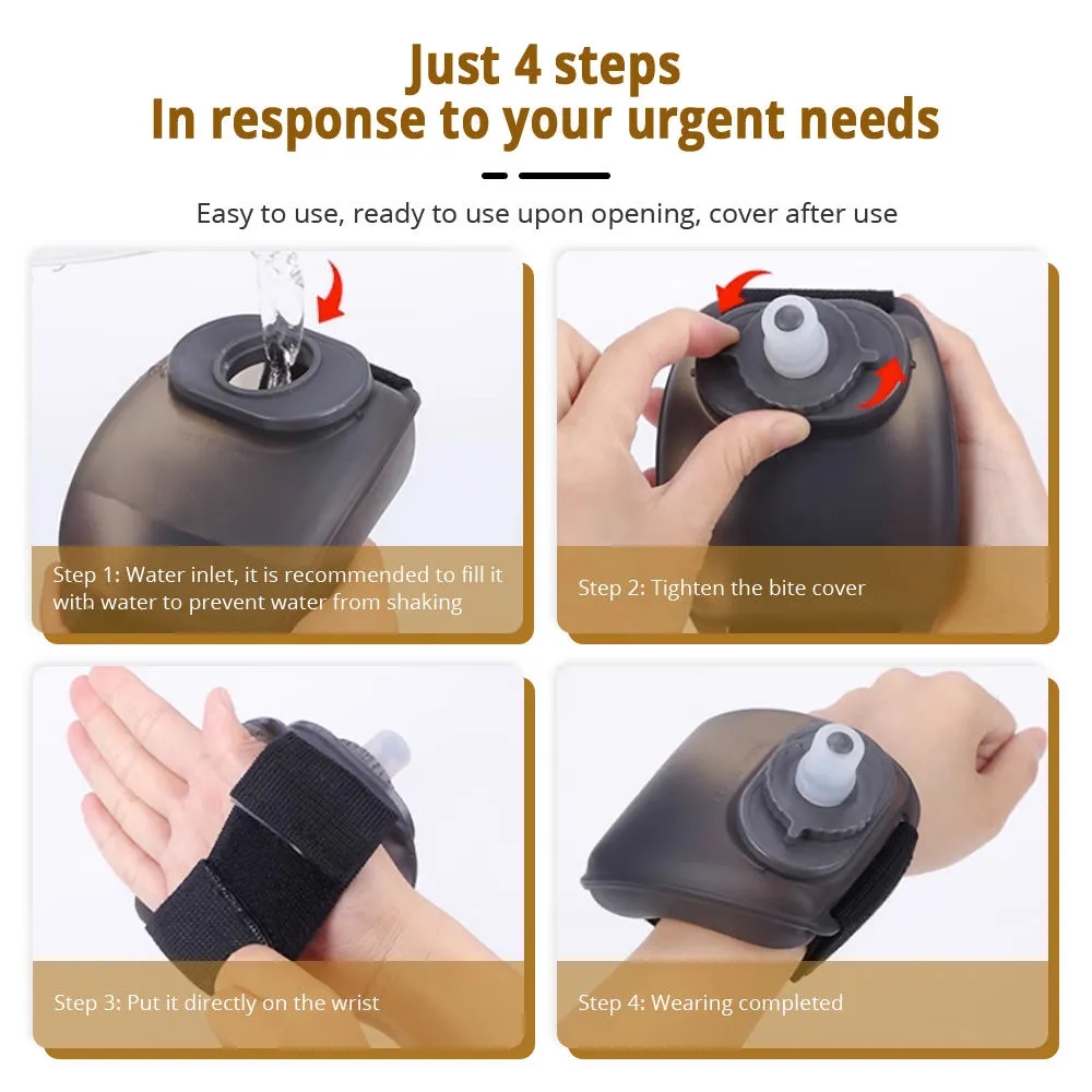 Food Grade Silicone Sports Wrist Water Bottle 3