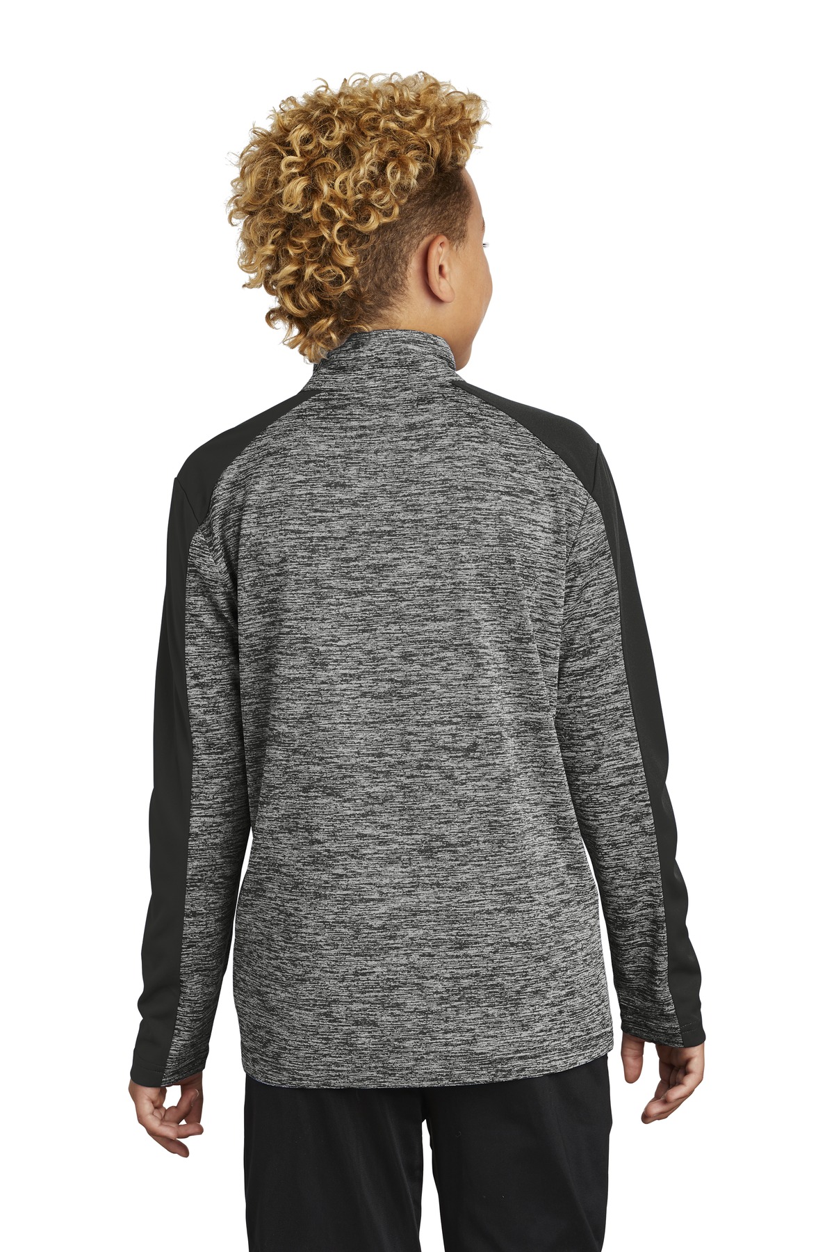 Sport-Tek Youth PosiCharge Electric Heather Colorblock 1/4-Zip Pullover. YST397 12