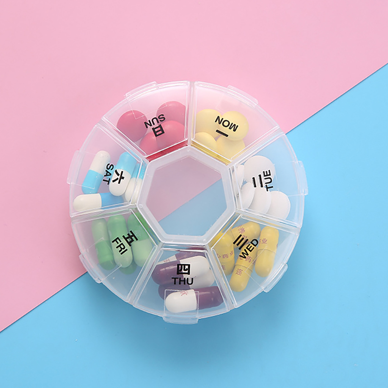 Detachable Round Weekly Pill Organizer 6