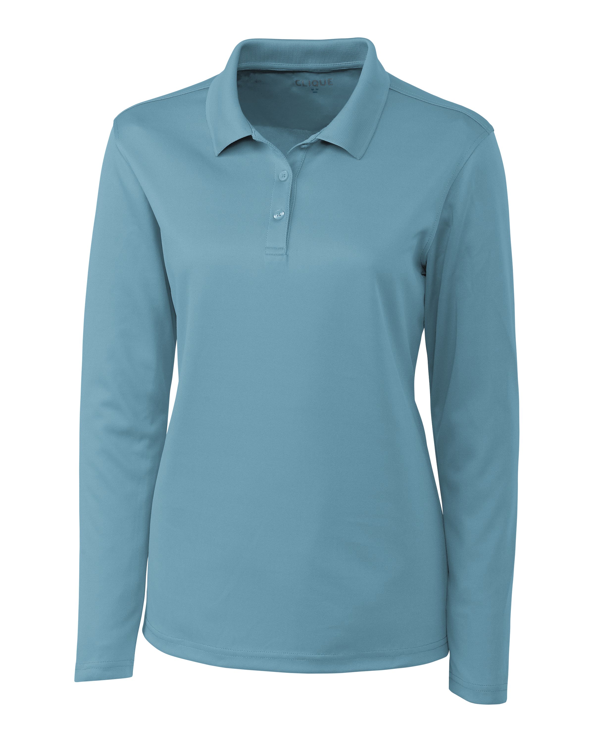 Clique Spin Solution-dyed Performance Pique Womens Long Sleeve Polo 19