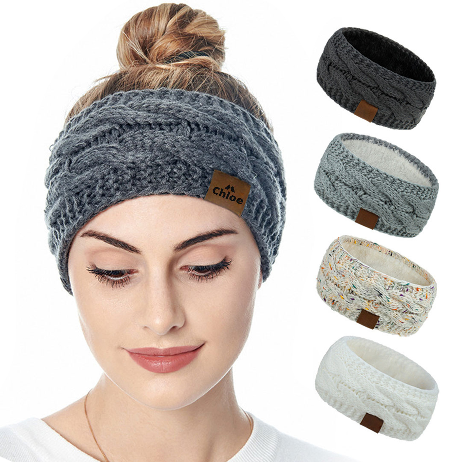 Womens winter warm thick knit headbands 1