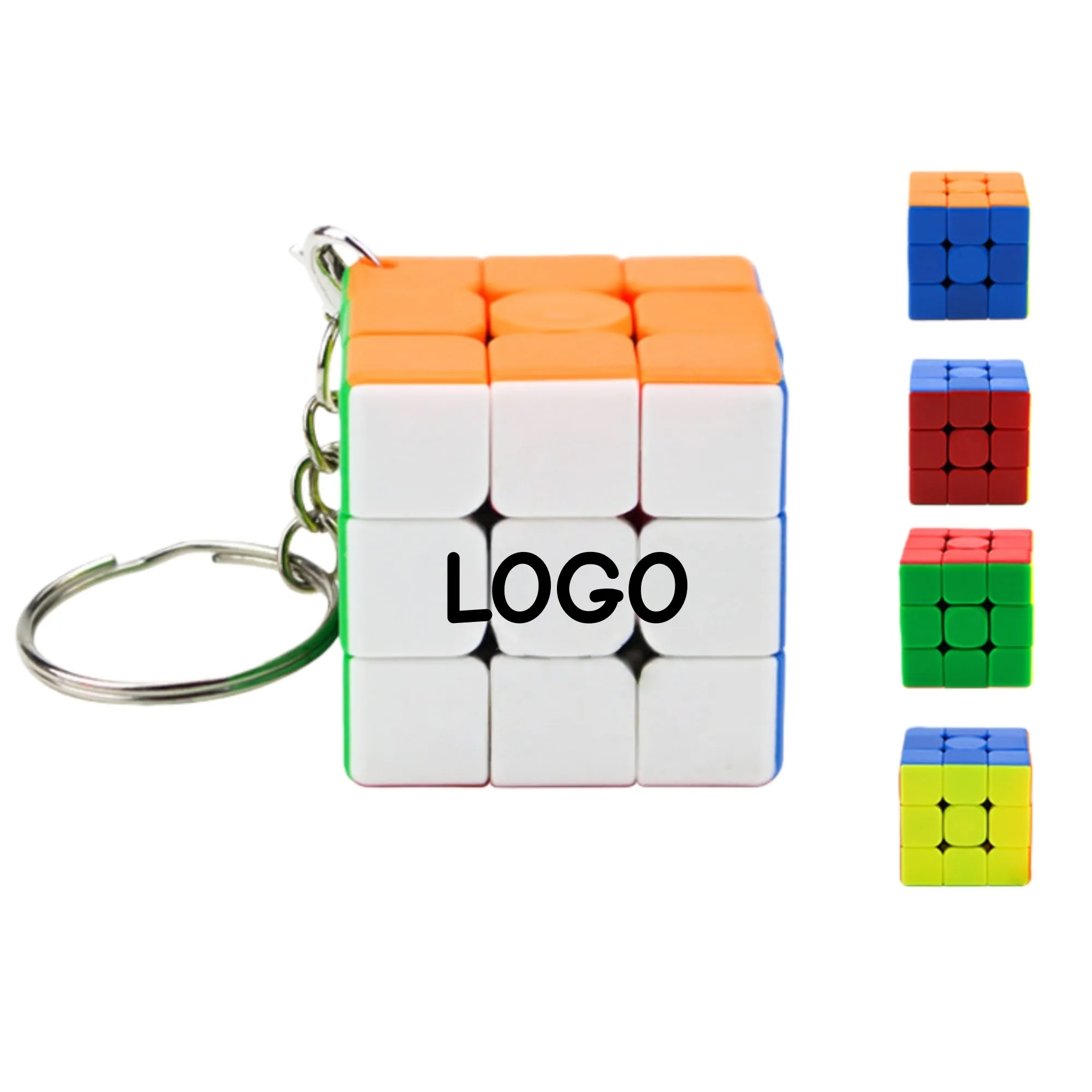 Custom Logo Mini 3x3 Color Cube Keychain Puzzle