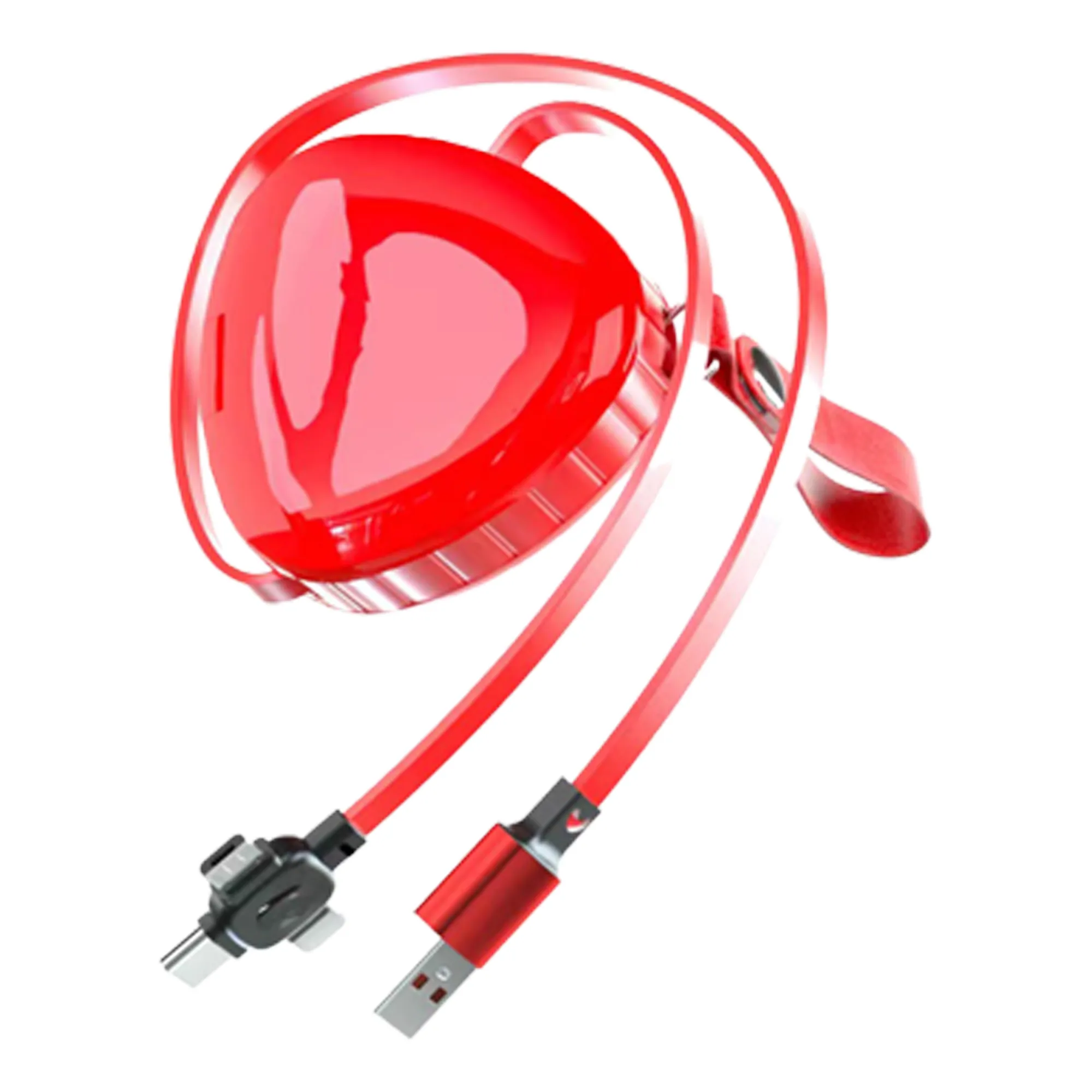 Fast Charge 1-to-3 Data Cable with Retractable C 4