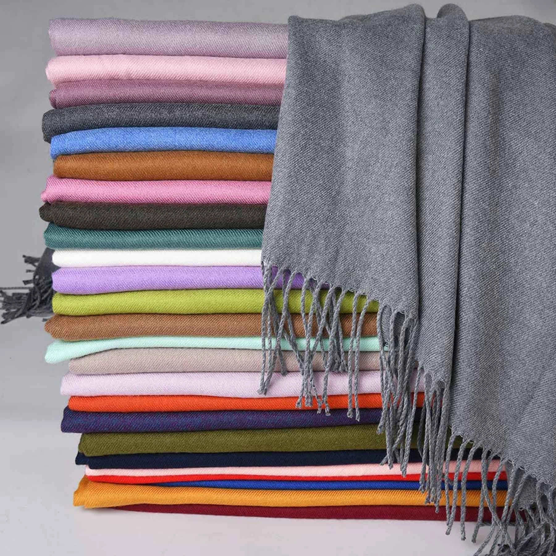 Women Winter Cashmere Scarf wIth Tassel 1