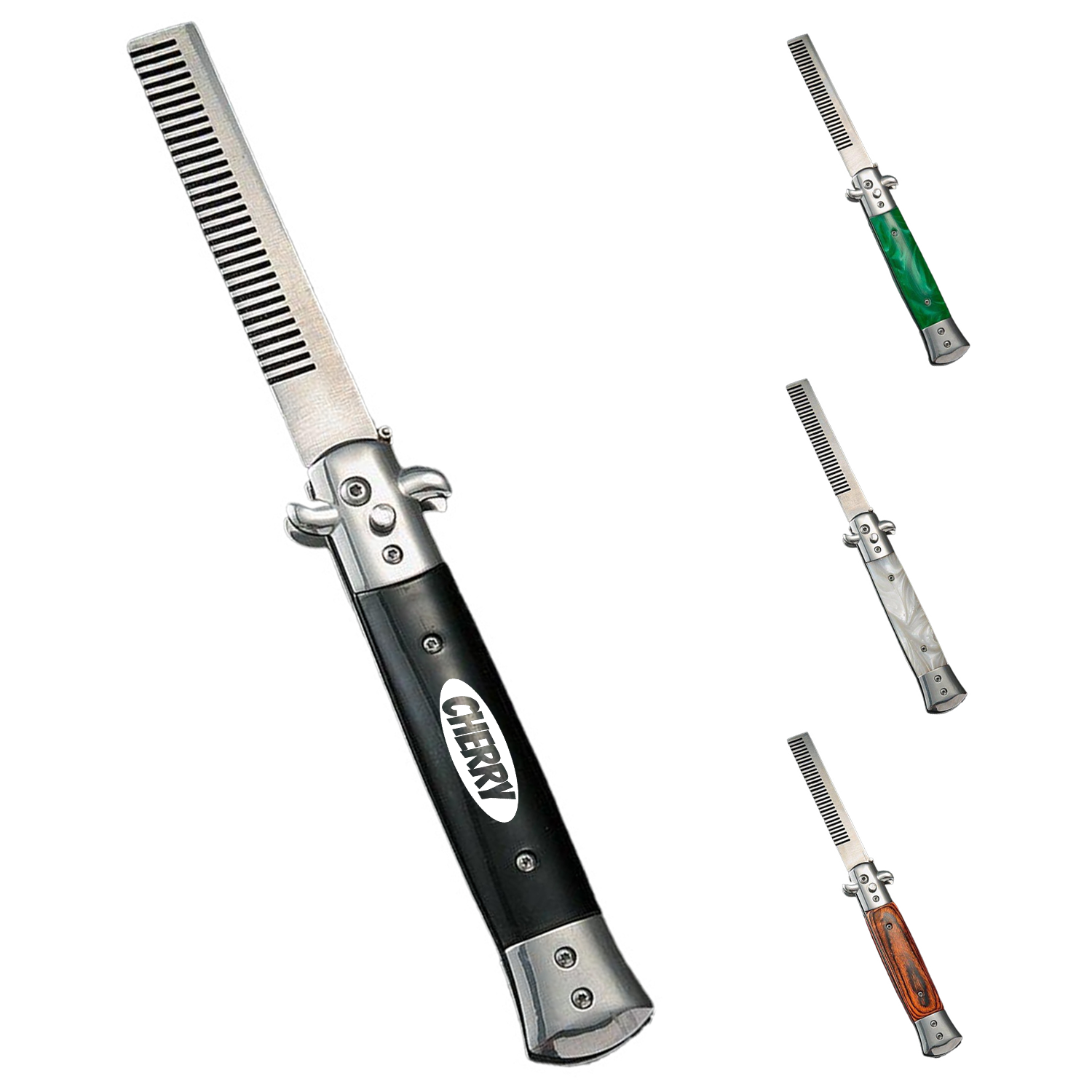 Stainless Steel Folding Comb w/ Resin Handle 2