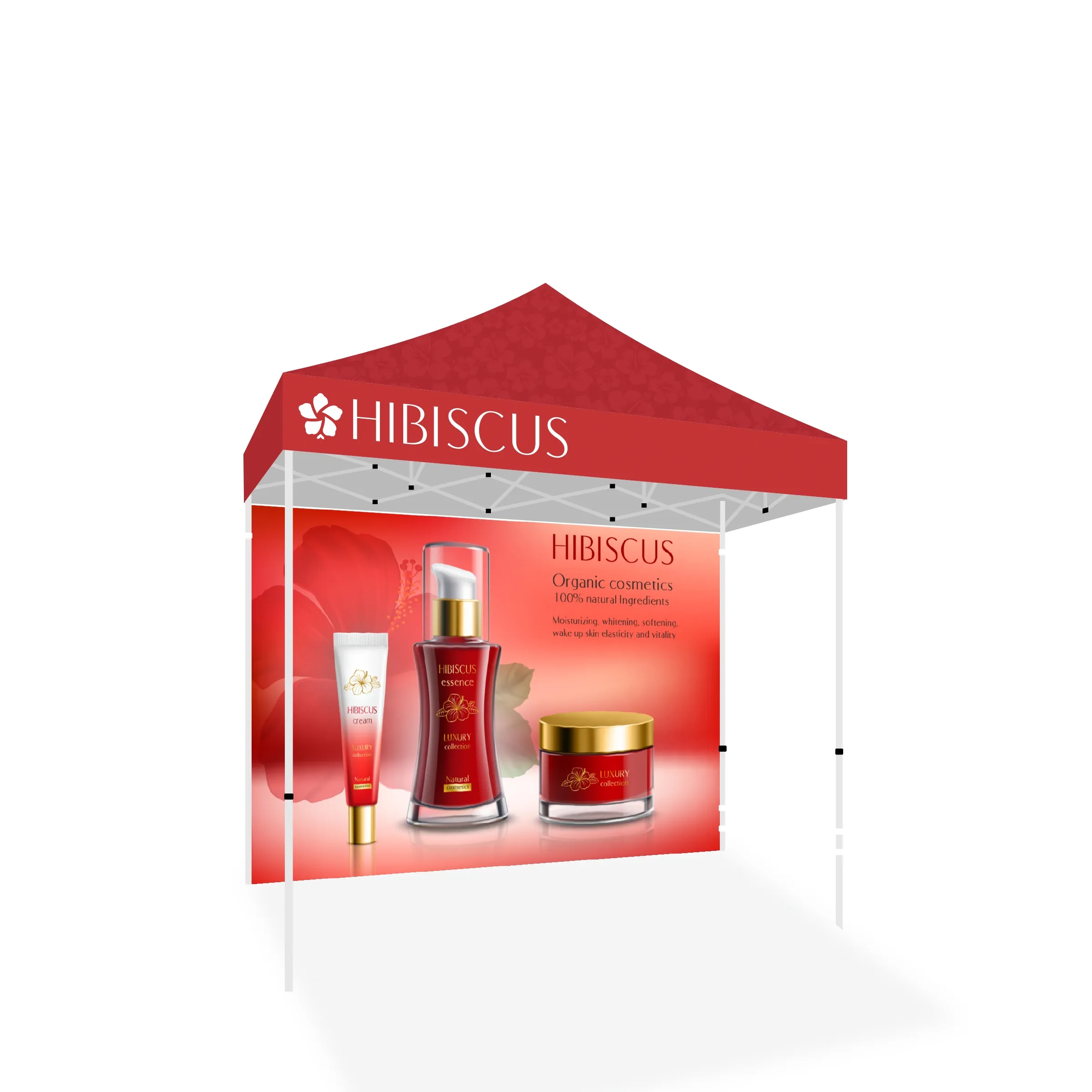 10' X 10' Tent w/ Full Color Canopy and Back Wall 5