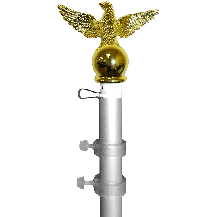 6' Silver Aluminum Spinner Pole - Eagle Top 1
