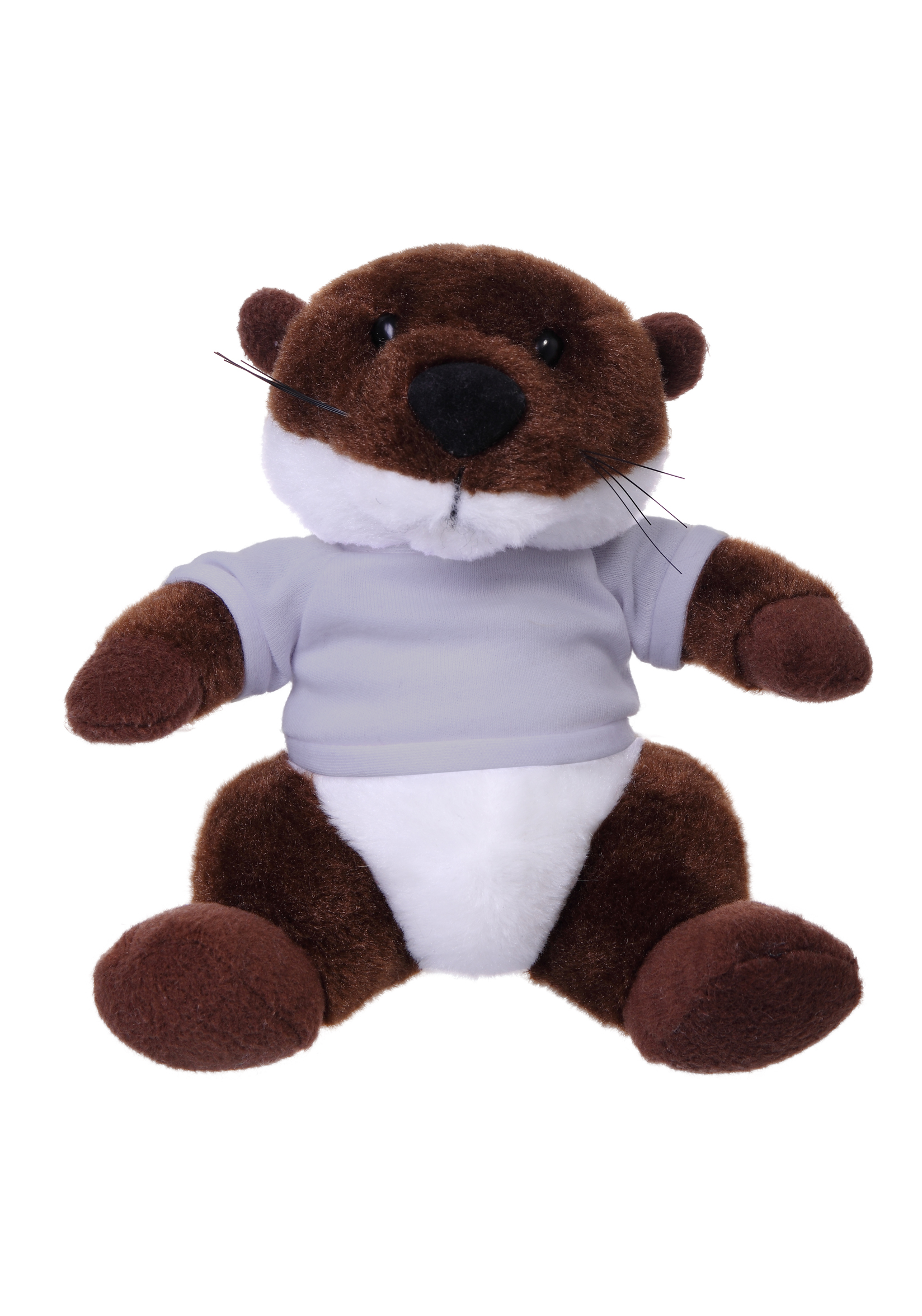 Soft Plush Stuffed Sitting Otter wearing a T-Shirt 4