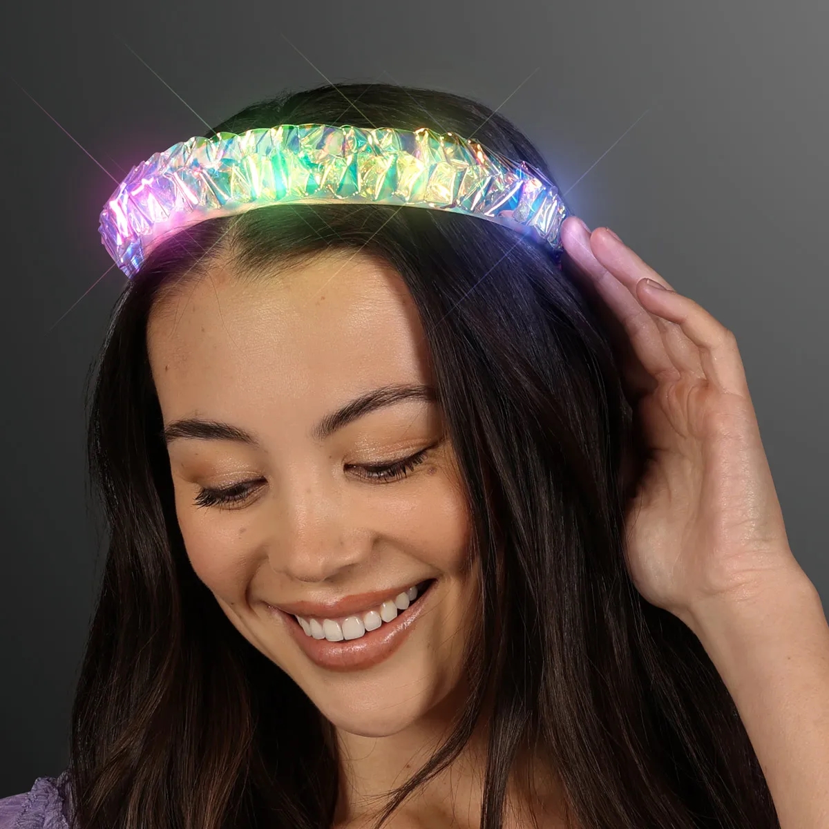 Light Up Iridescent Braid Headband 7