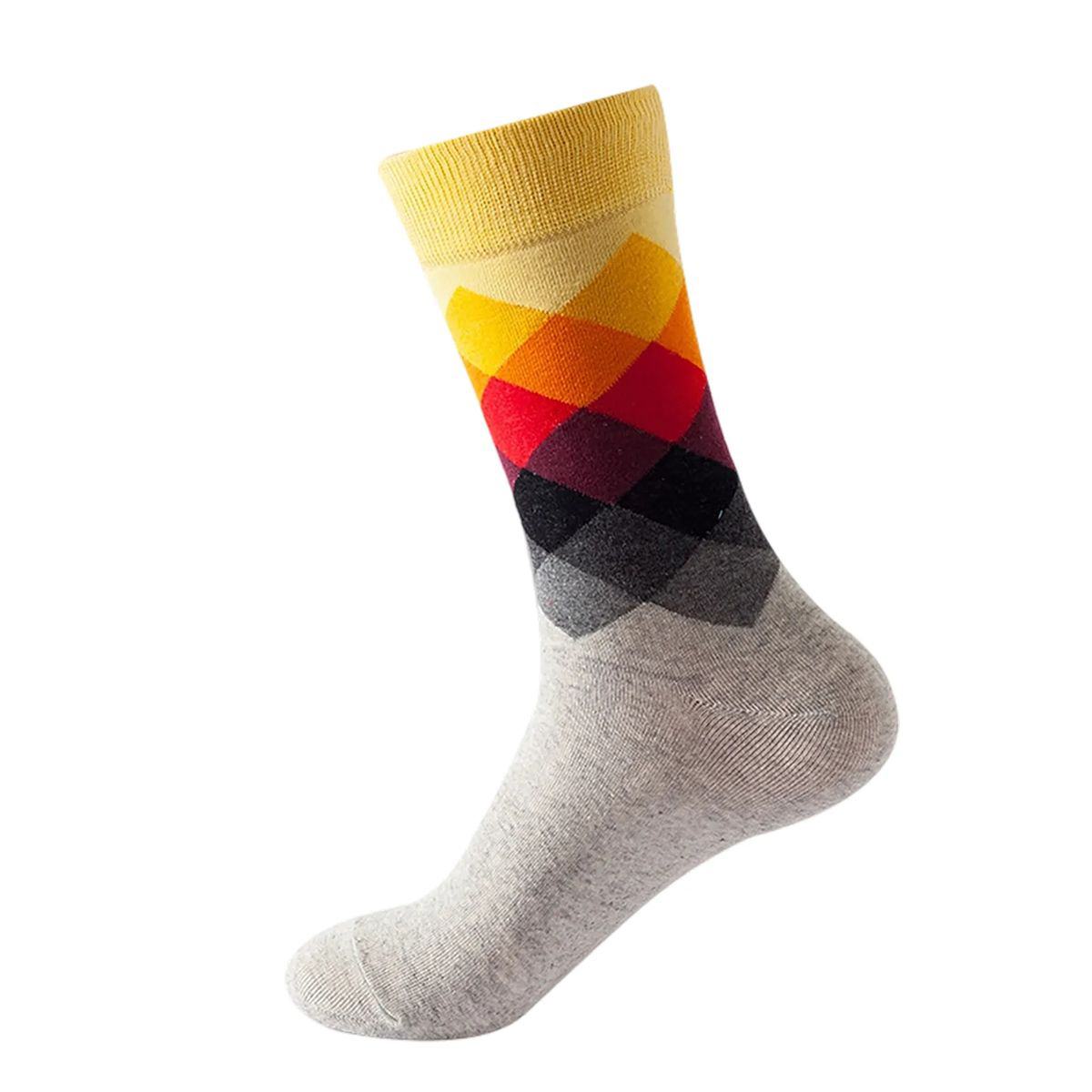 Cotton Crew Socks with Jacquard Pattern 59